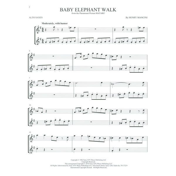 Hal Leonard Movie Songs For Two Saxophones