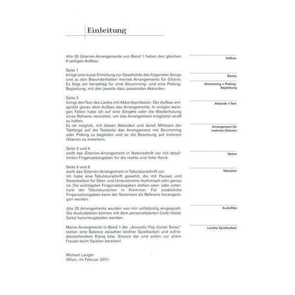 Edition Dux Acoustic Pop Guitar Solos 1