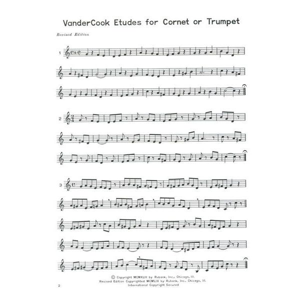 Rubank Publications Vandercook EtudesTrumpet