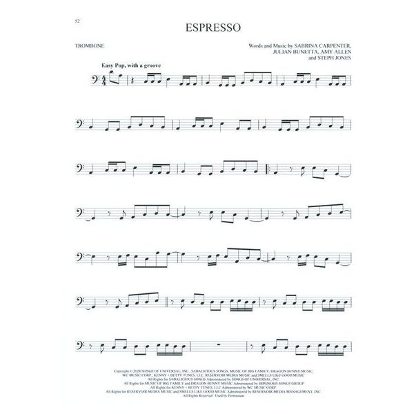 Hal Leonard 101 Top Hits for Trombone