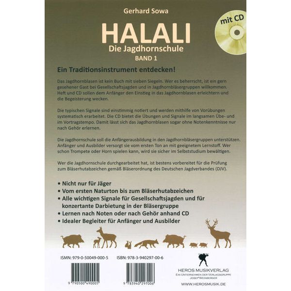 Weinberger Musikverlag Halali Jagdhornschule 1