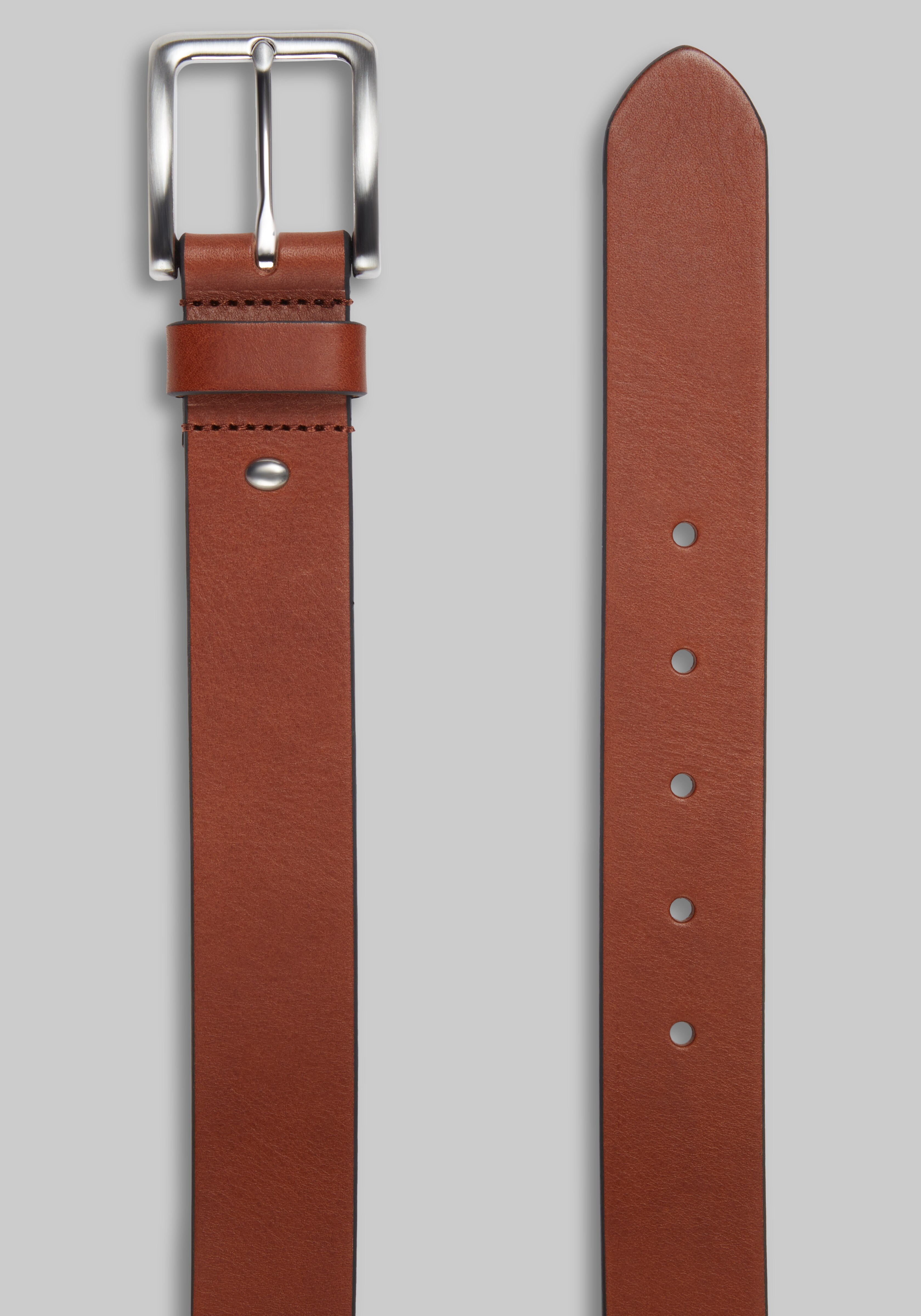 Jos. A. Bank Cut Edge Leather Belt - Long