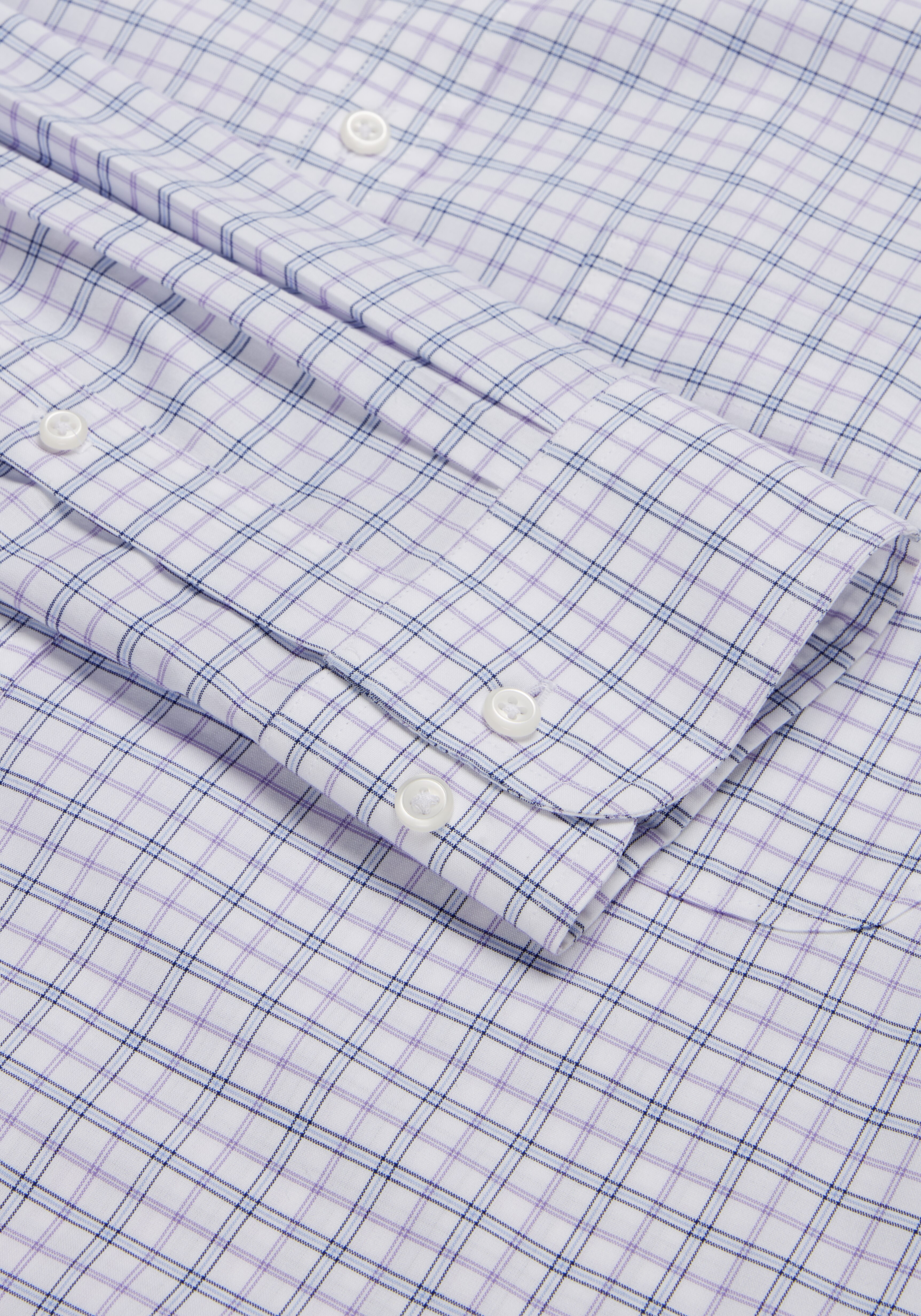 Traveler Collection Slim Fit Spread Collar Plaid Dress Shirt