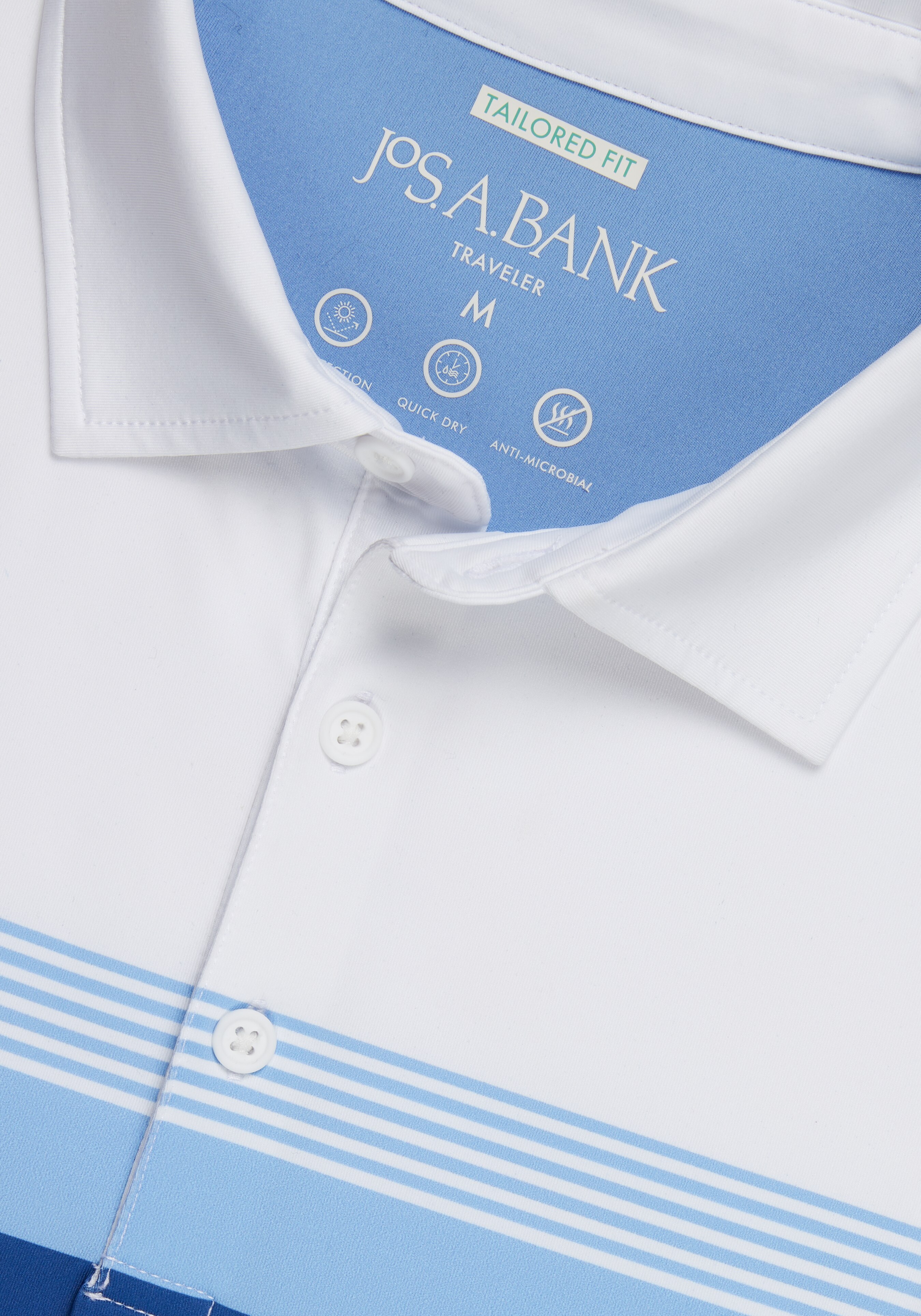 Traveler Collection Tailored Fit Stripe Performance Polo - Big & Tall