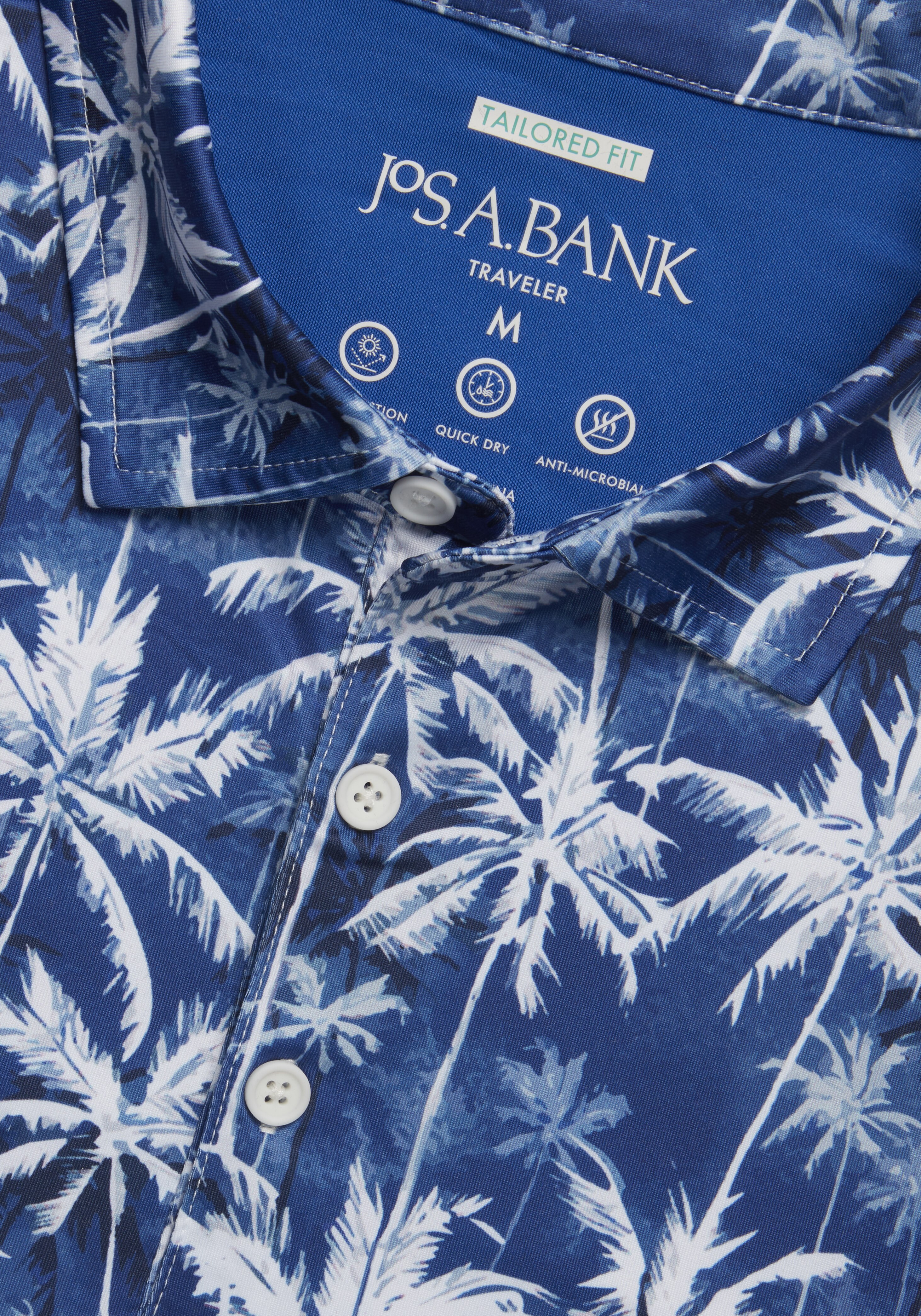 Traveler Collection Tailored Fit Palms Print Polo - Big & Tall