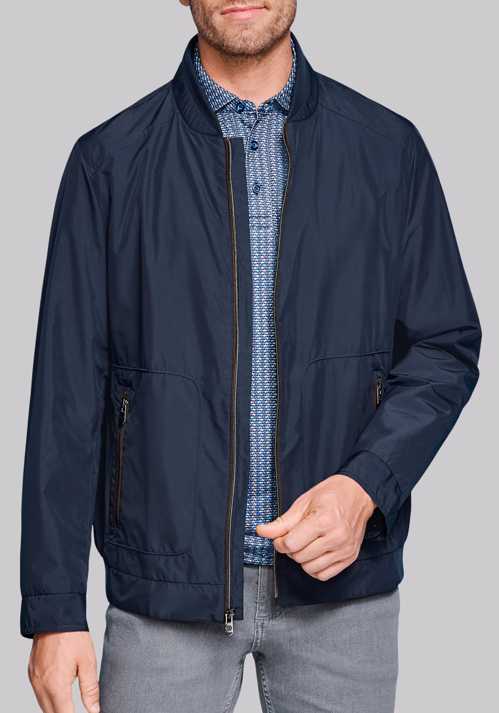 Johnston & Murphy XC4® Knit-Collar Jacket