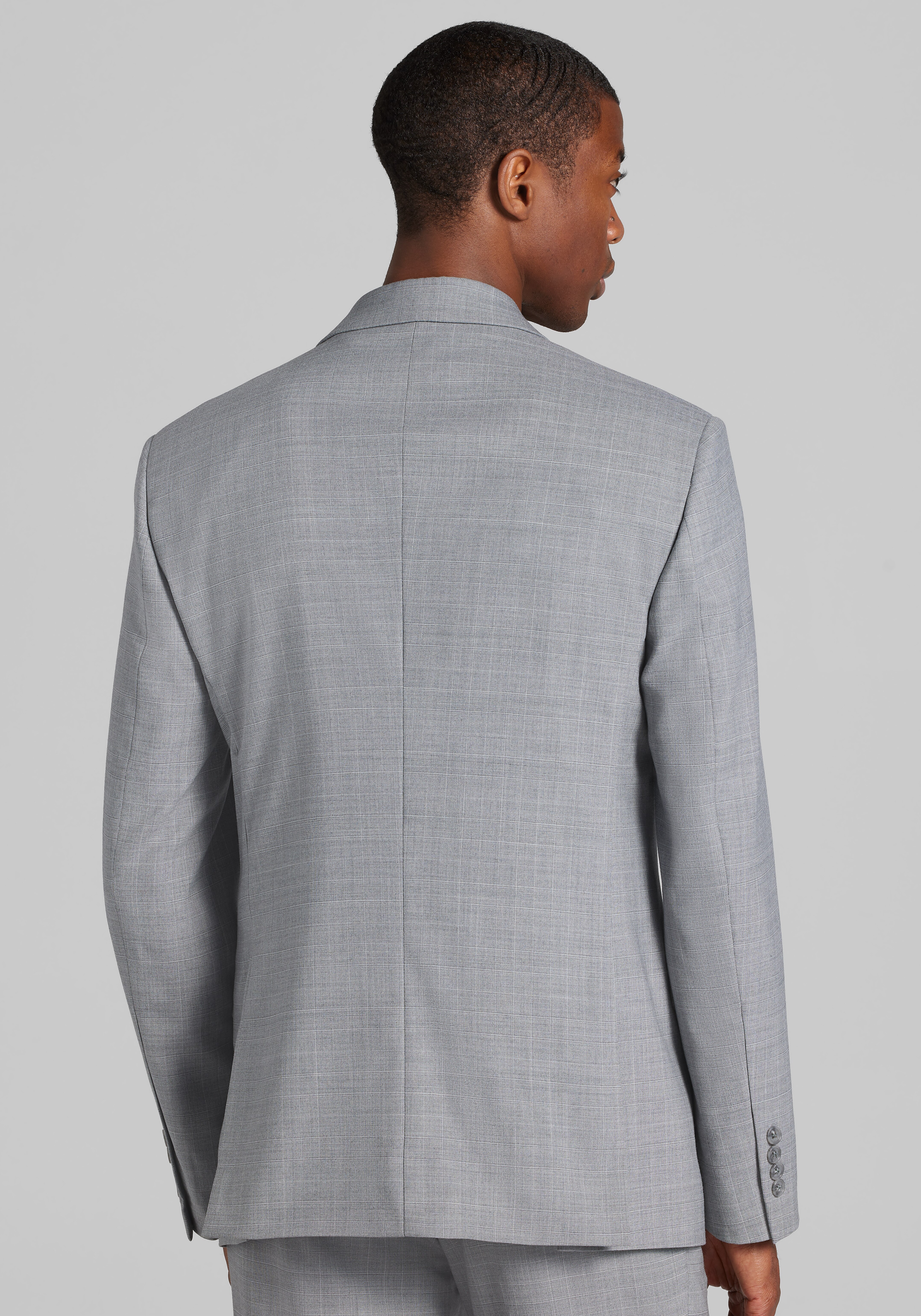 Jos. A. Bank Tailored Fit Wool Blend Suit Separates Medium Plaid Jacket
