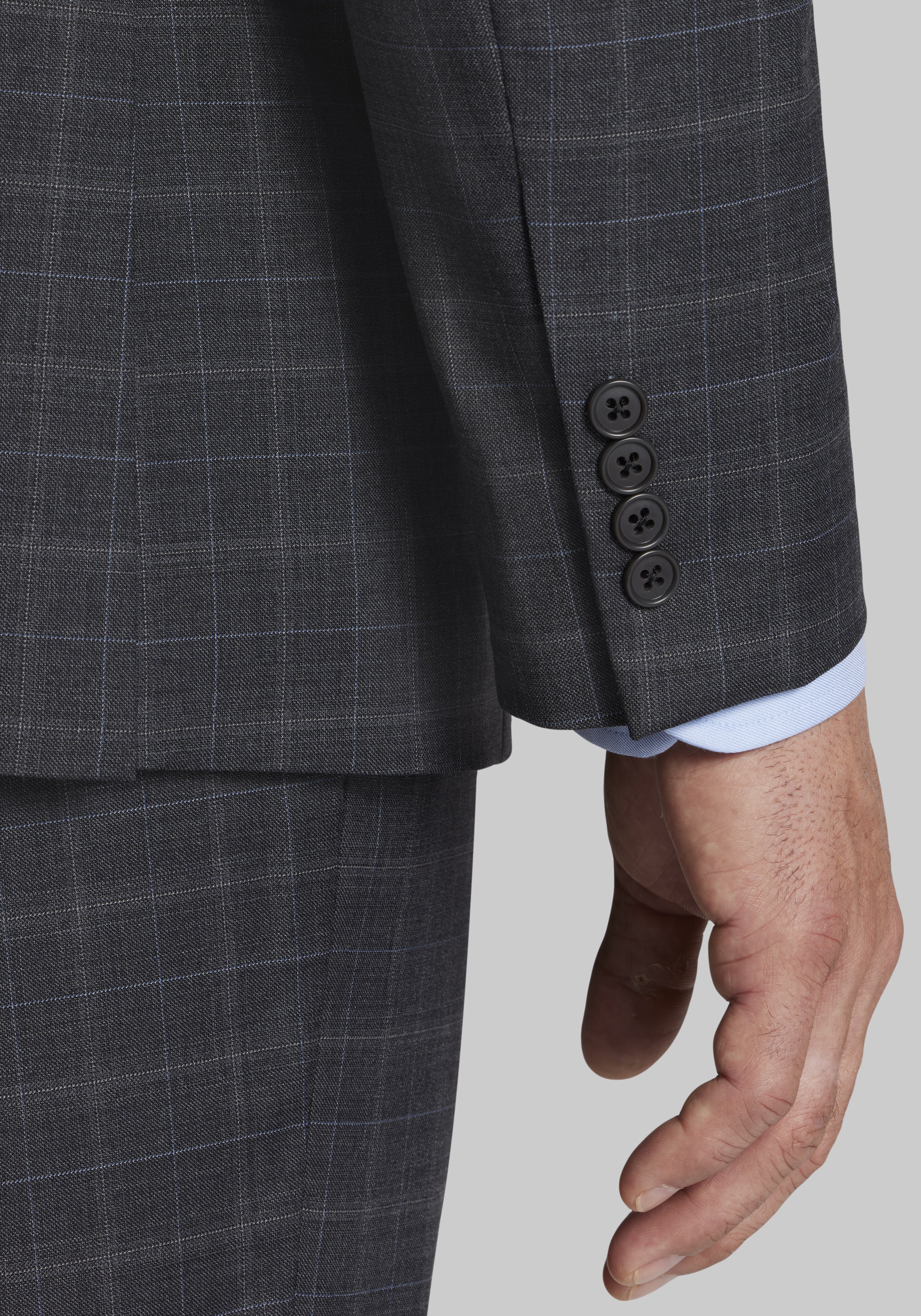 Jos. A. Bank Tailored Fit Windowpane Suit - Big & Tall