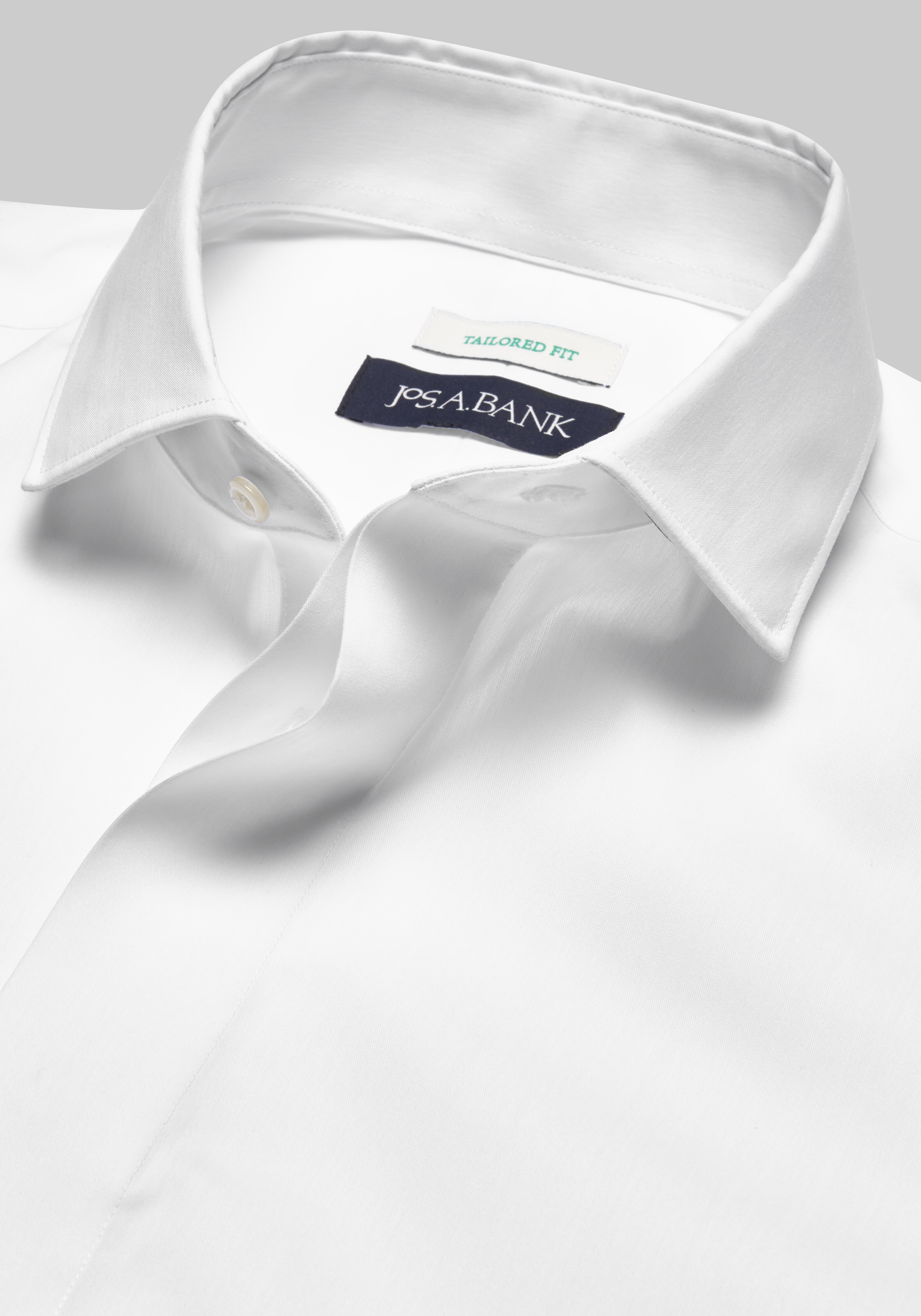 Jos. A. Bank Tailored Fit Spread Collar Solid Dress Shirt