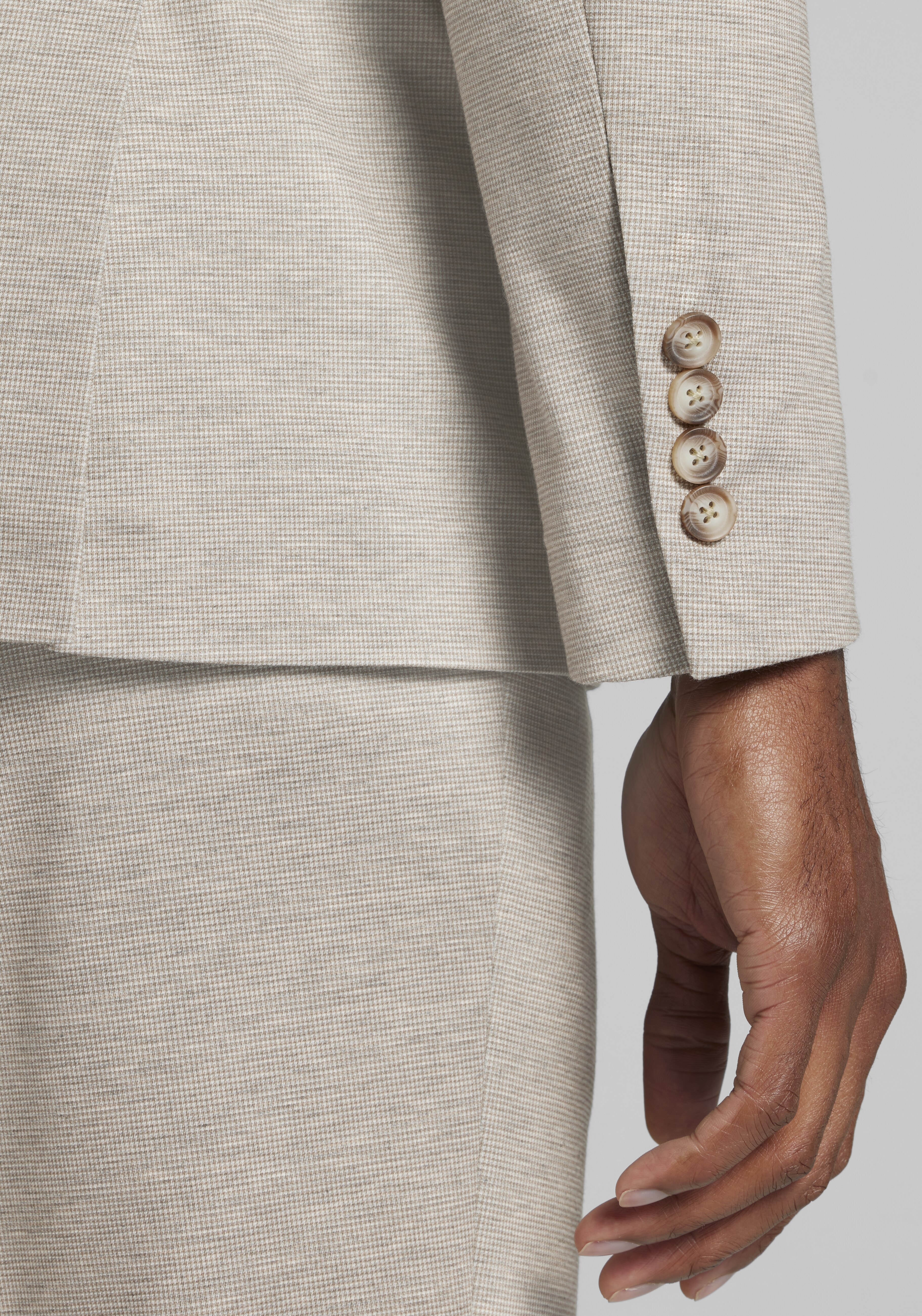 Traveler Collection Slim Fit Suit Separates Check Knit Jacket