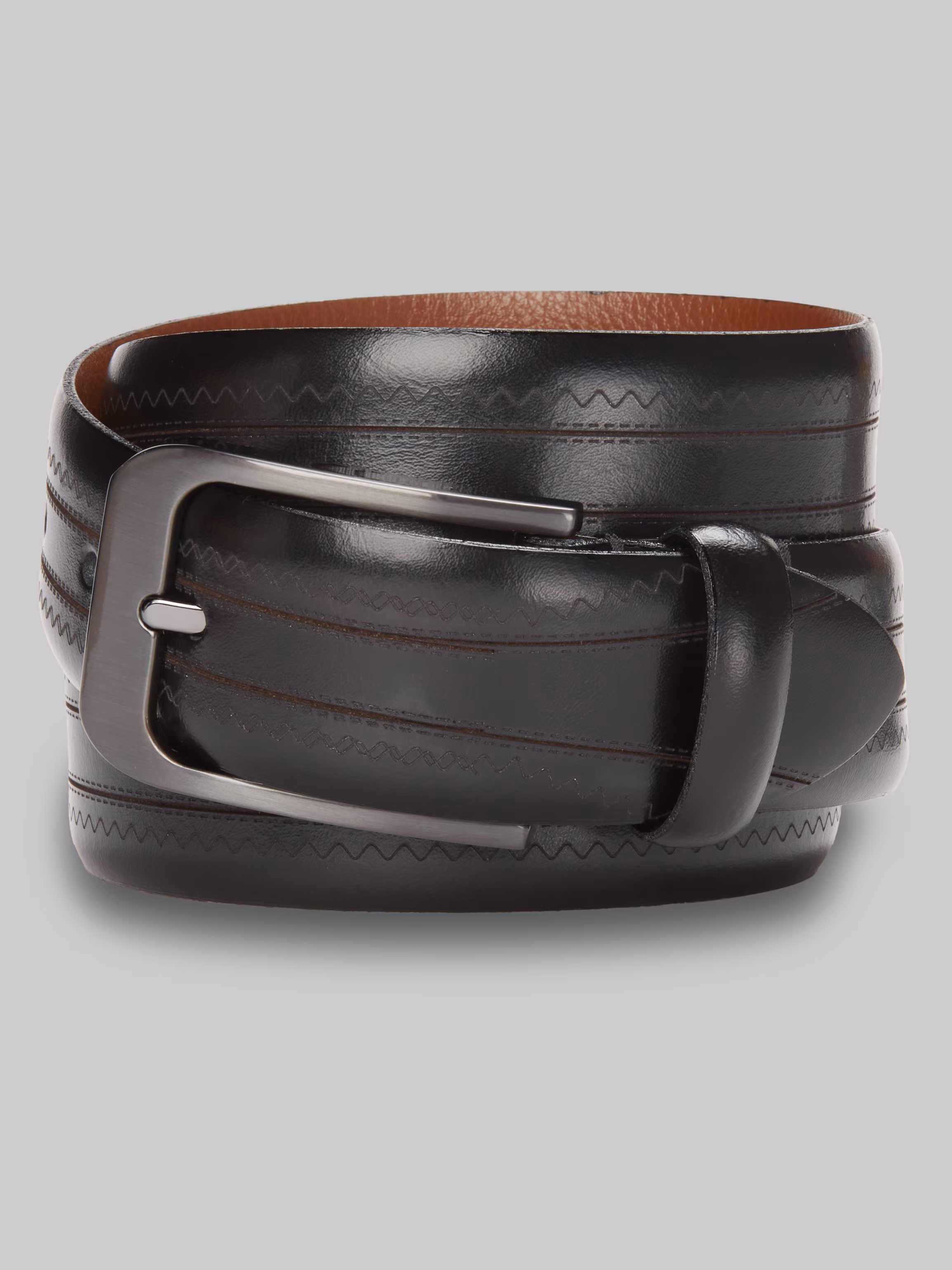 Jos. A. Bank Center Laser Cut Leather Belt