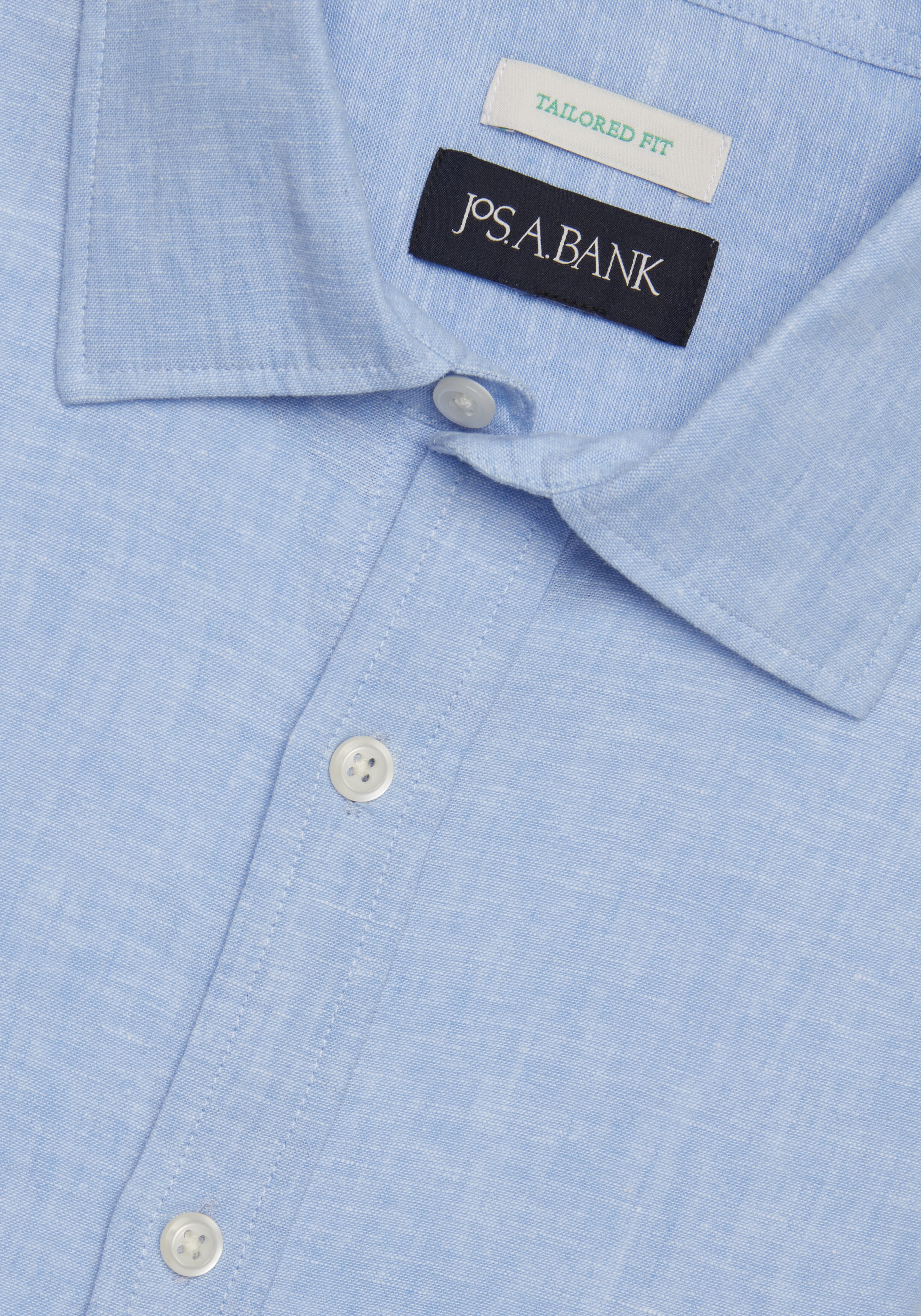 Jos. A. Bank Tailored Fit Solid Linen Blend Sportshirt - Big & Tall