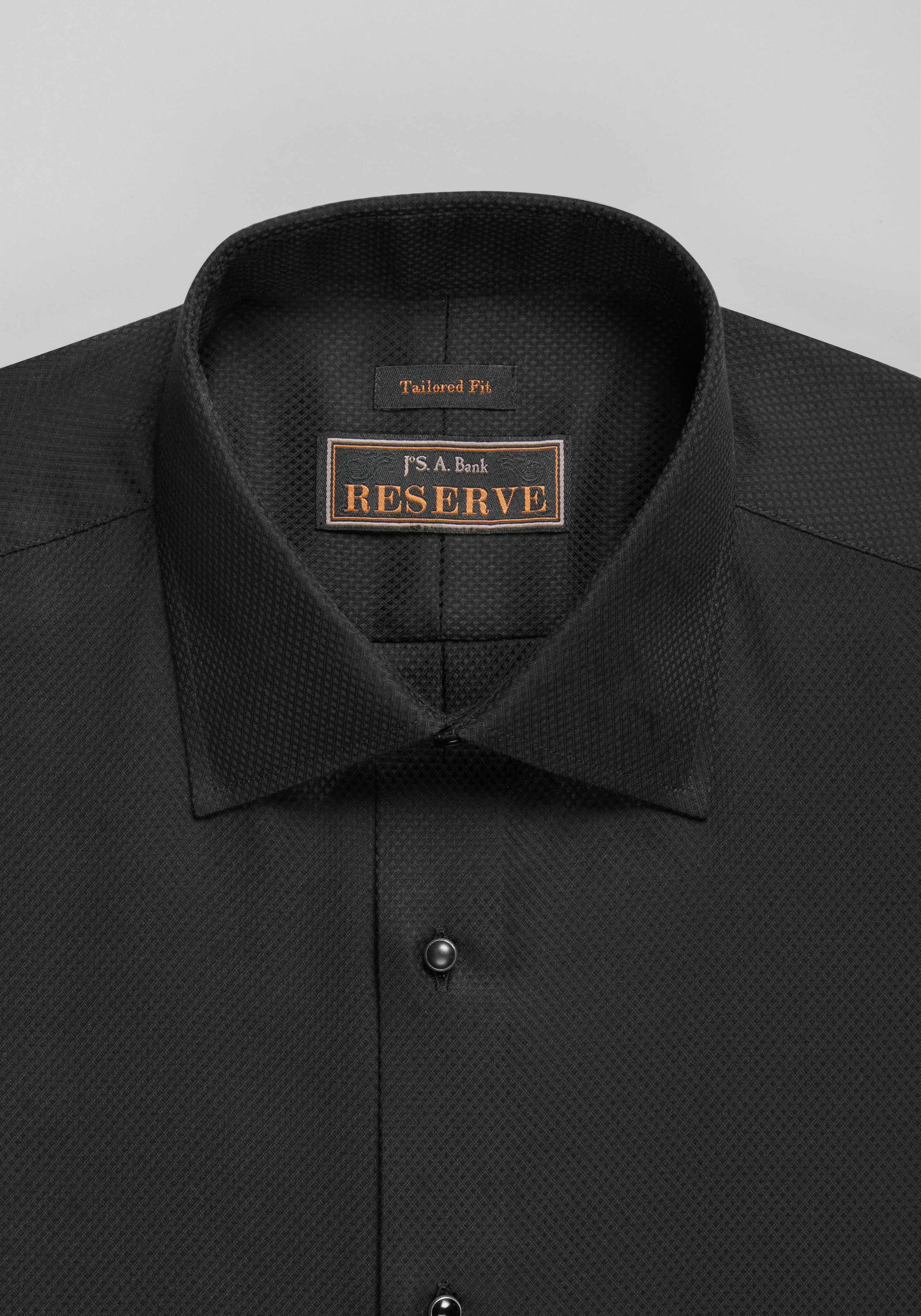 Reserve Collection Tailored Fit Spread Collar French Cuff Formal Solid Dress Shirt - Big & Tall