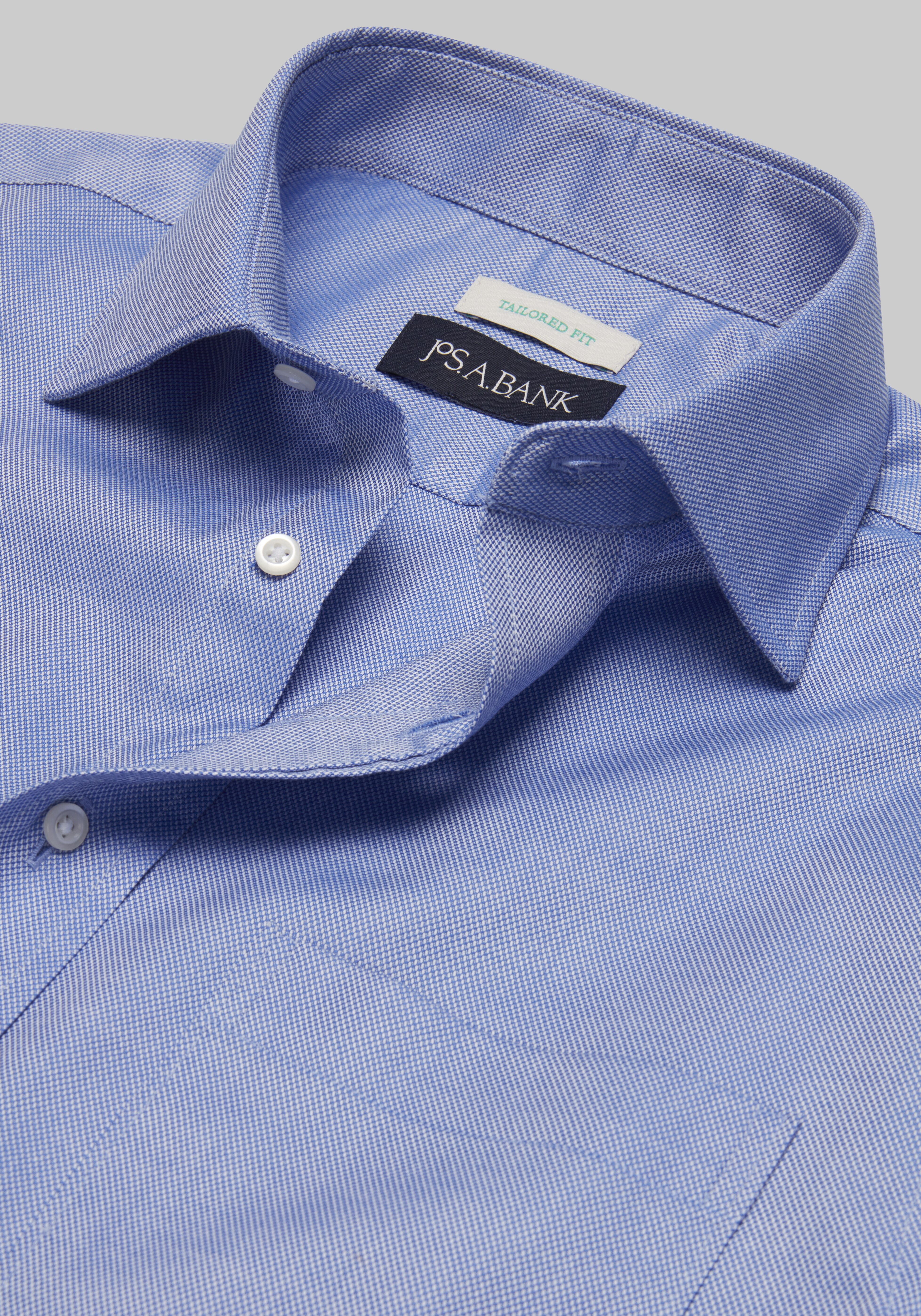 Jos. A. Bank Tailored Fit Spread Collar Solid Dress Shirt