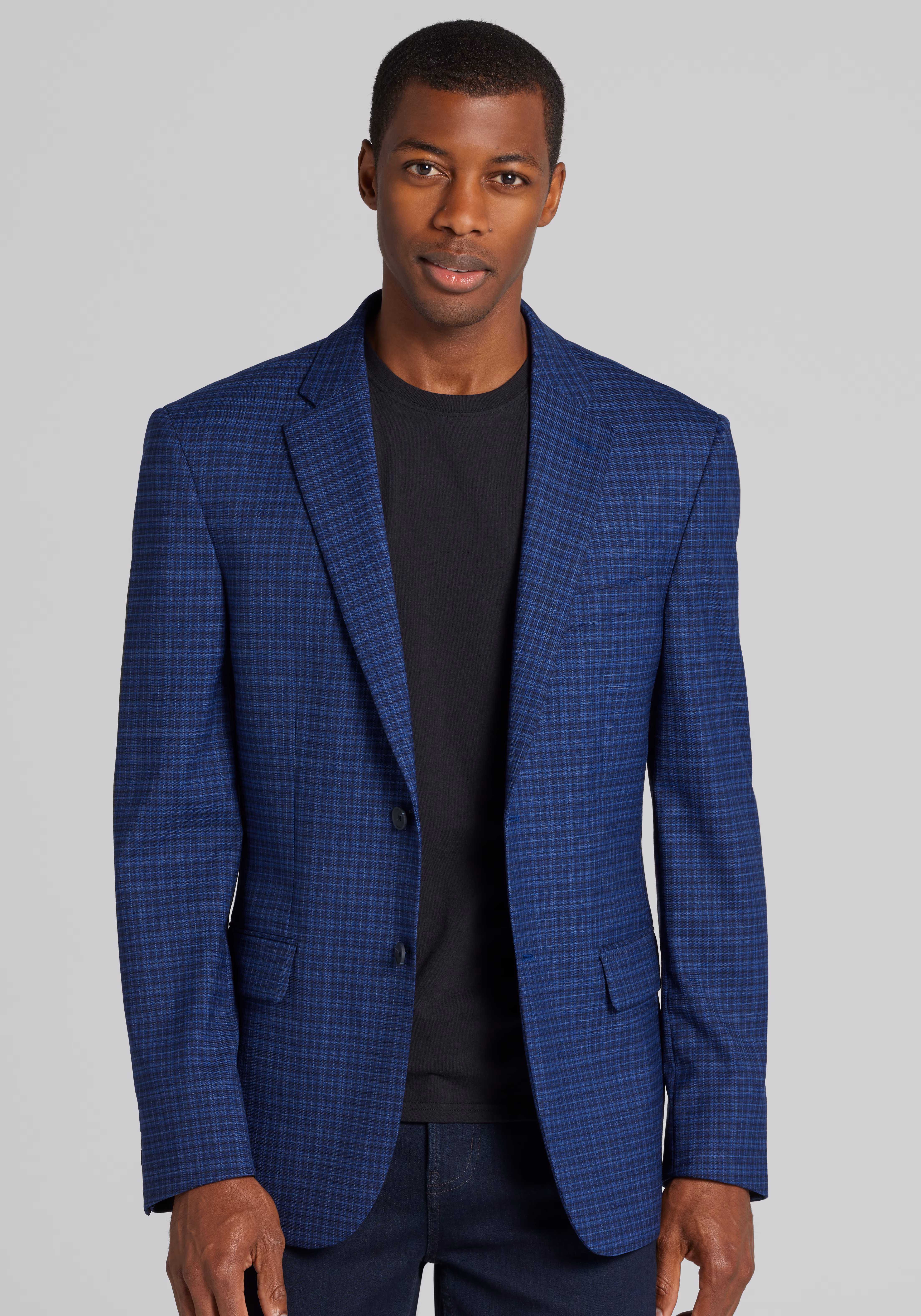Traveler Tailored Fit Small Plaid Sportcoat