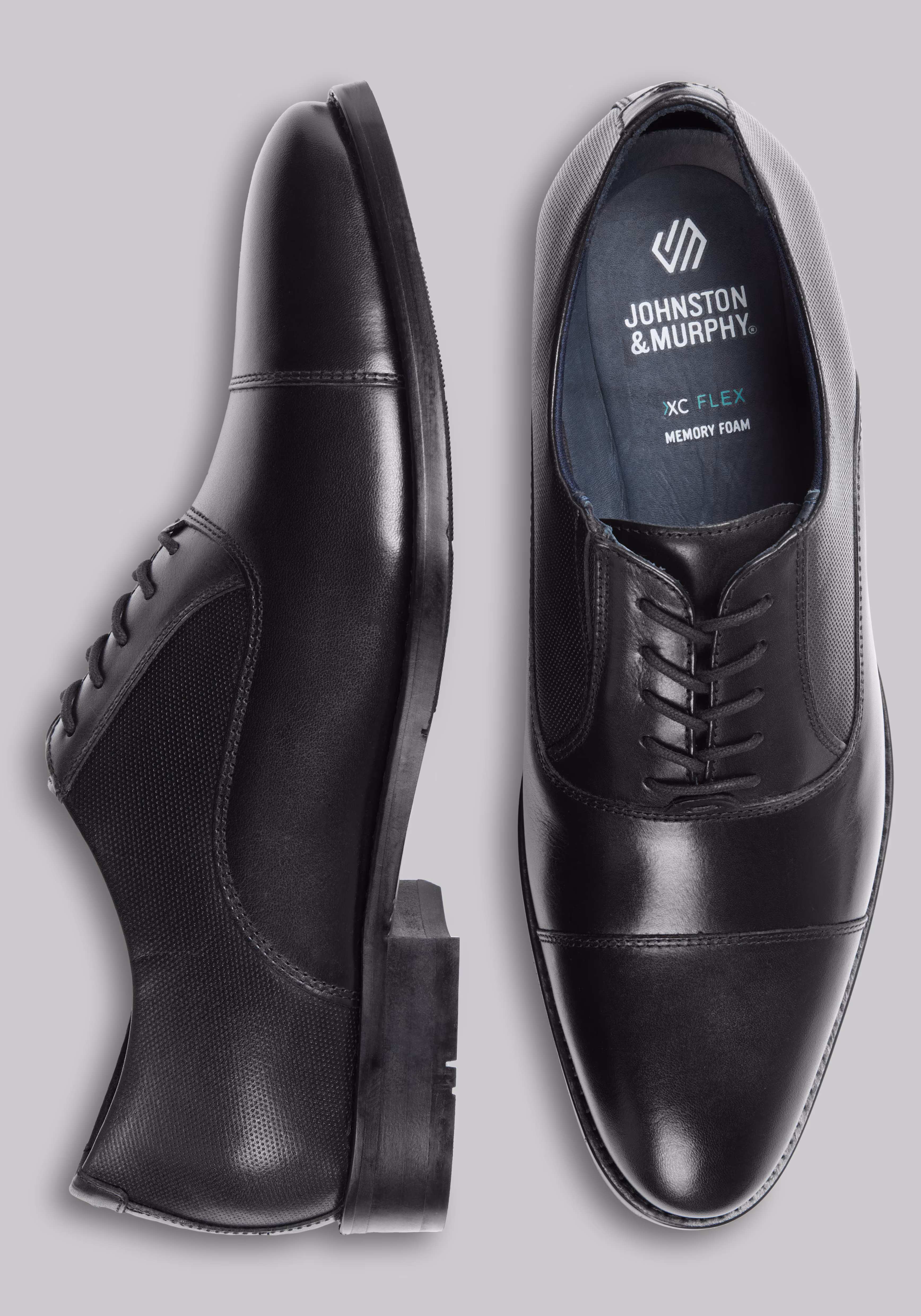 Johnston & Murphy XC Flex Landry Embossed Cap Toe Shoes