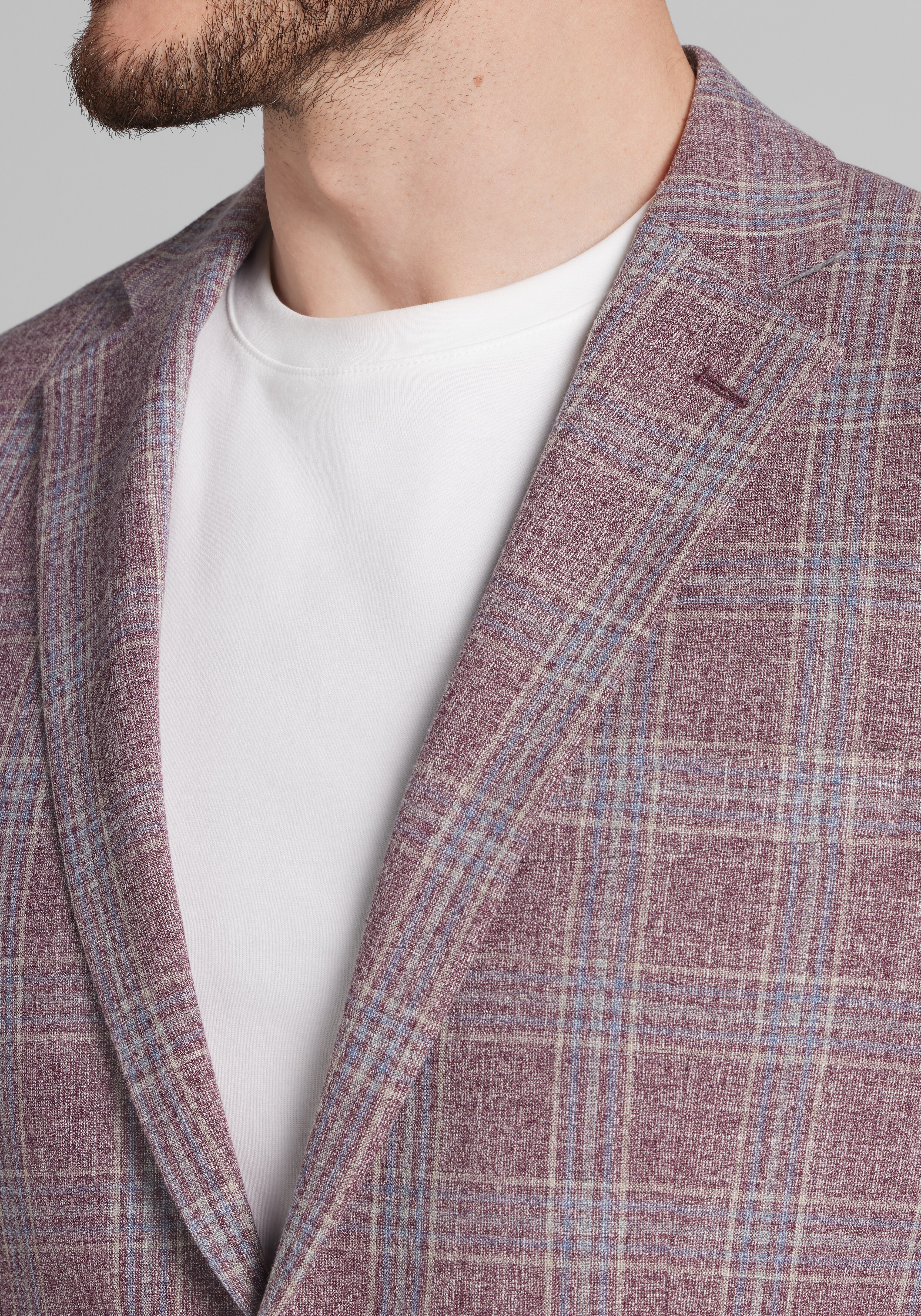 Jos. A. Bank Slim Fit Plaid Comfort Stretch Sportcoat