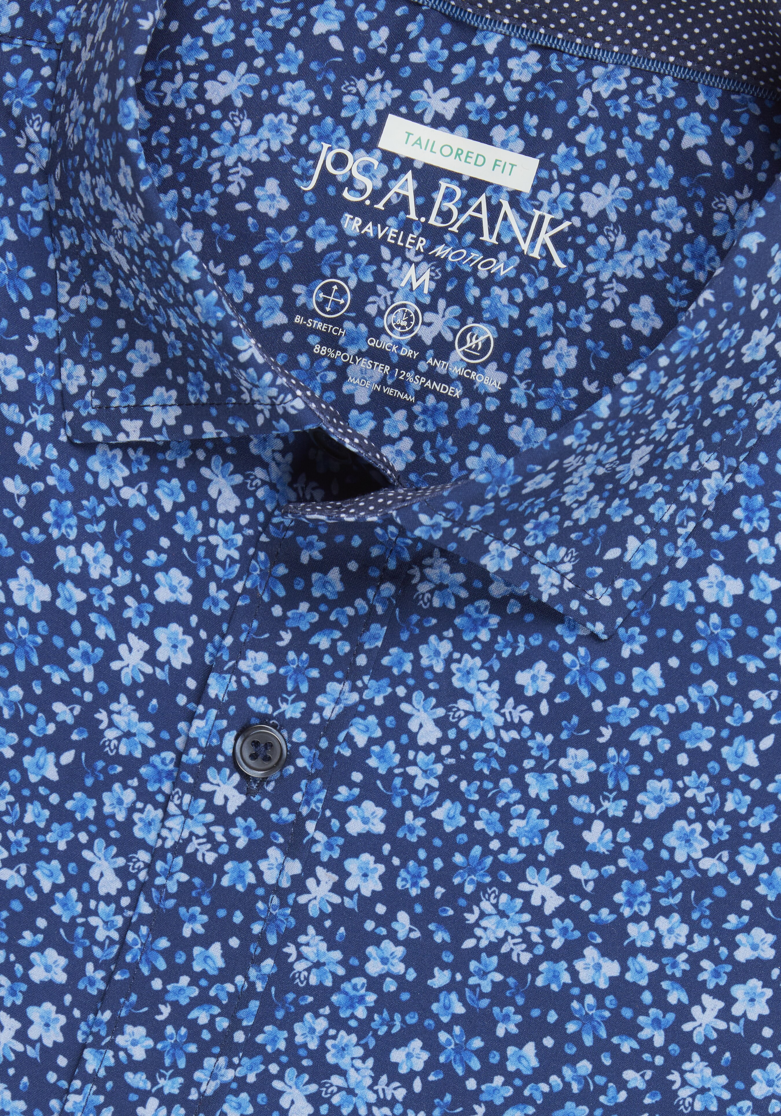Traveler Collection Tailored Fit Floral 4-Way Stretch Sportshirt - Big & Tall