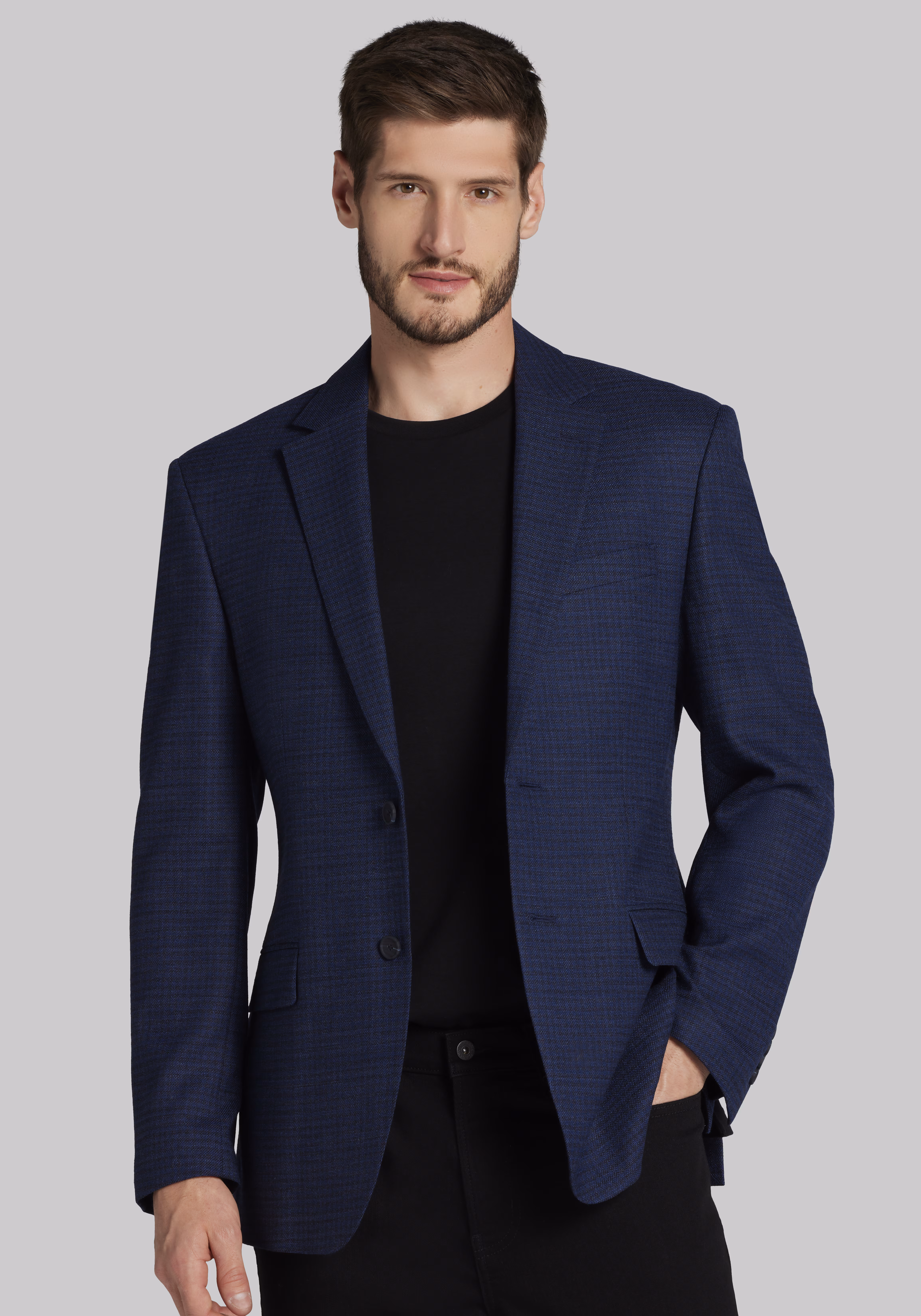 Traveler Collection Tailored Fit Check Sportcoat - Big & Tall