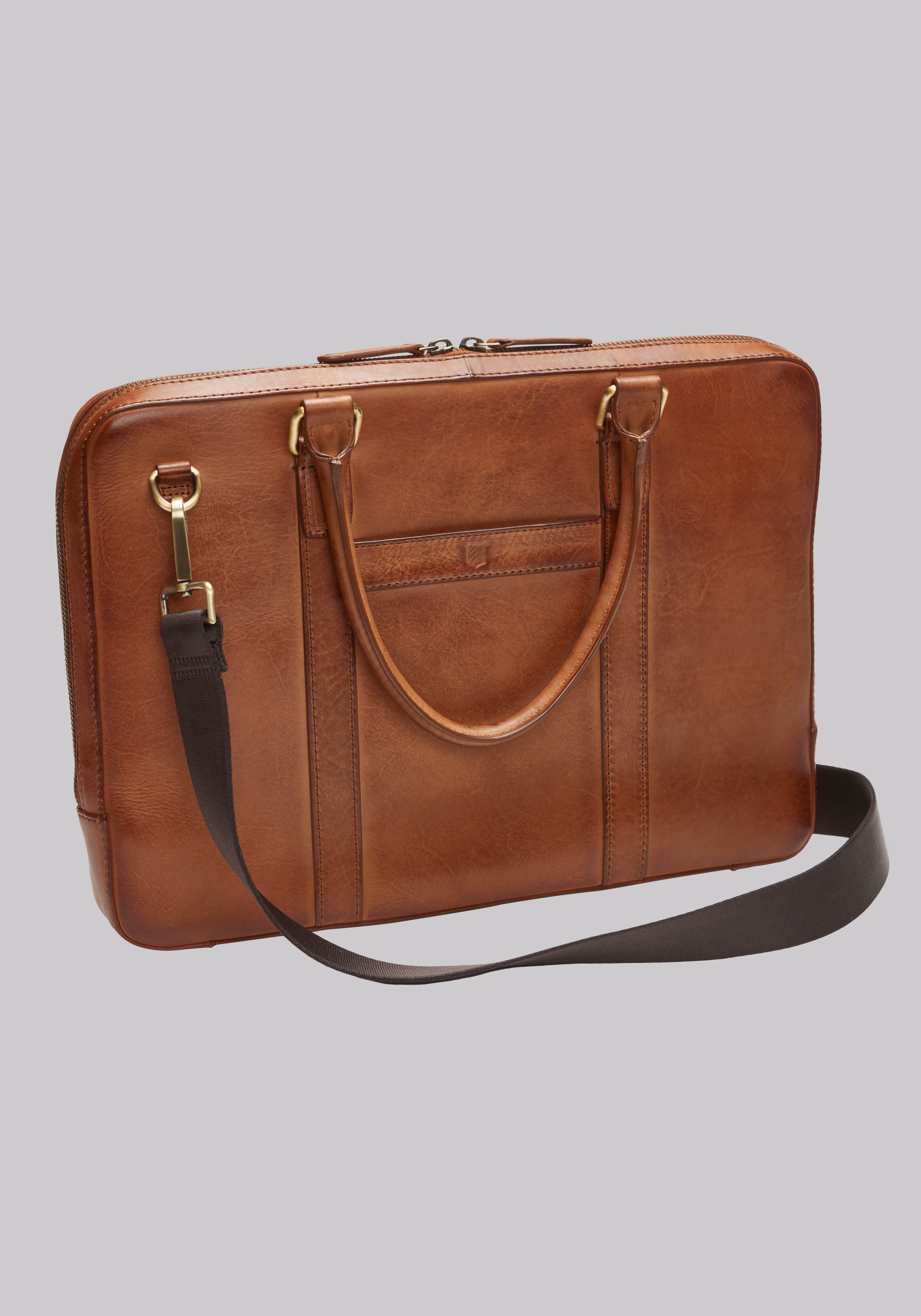 Jos. A. Bank Slim Leather Briefcase