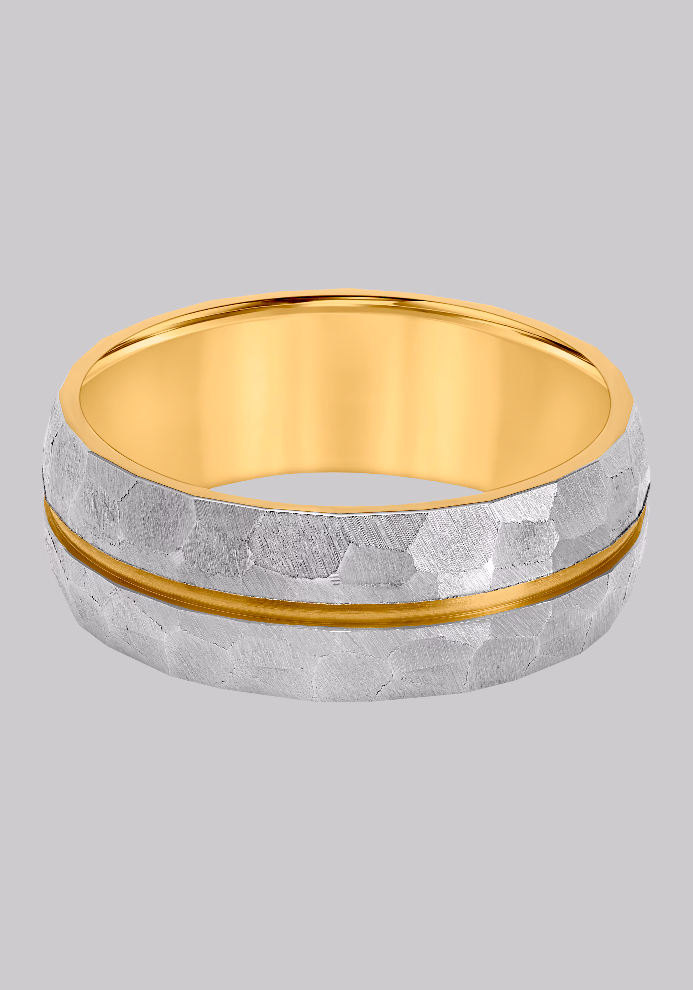 GTX 8mm Faceted Titanium Band