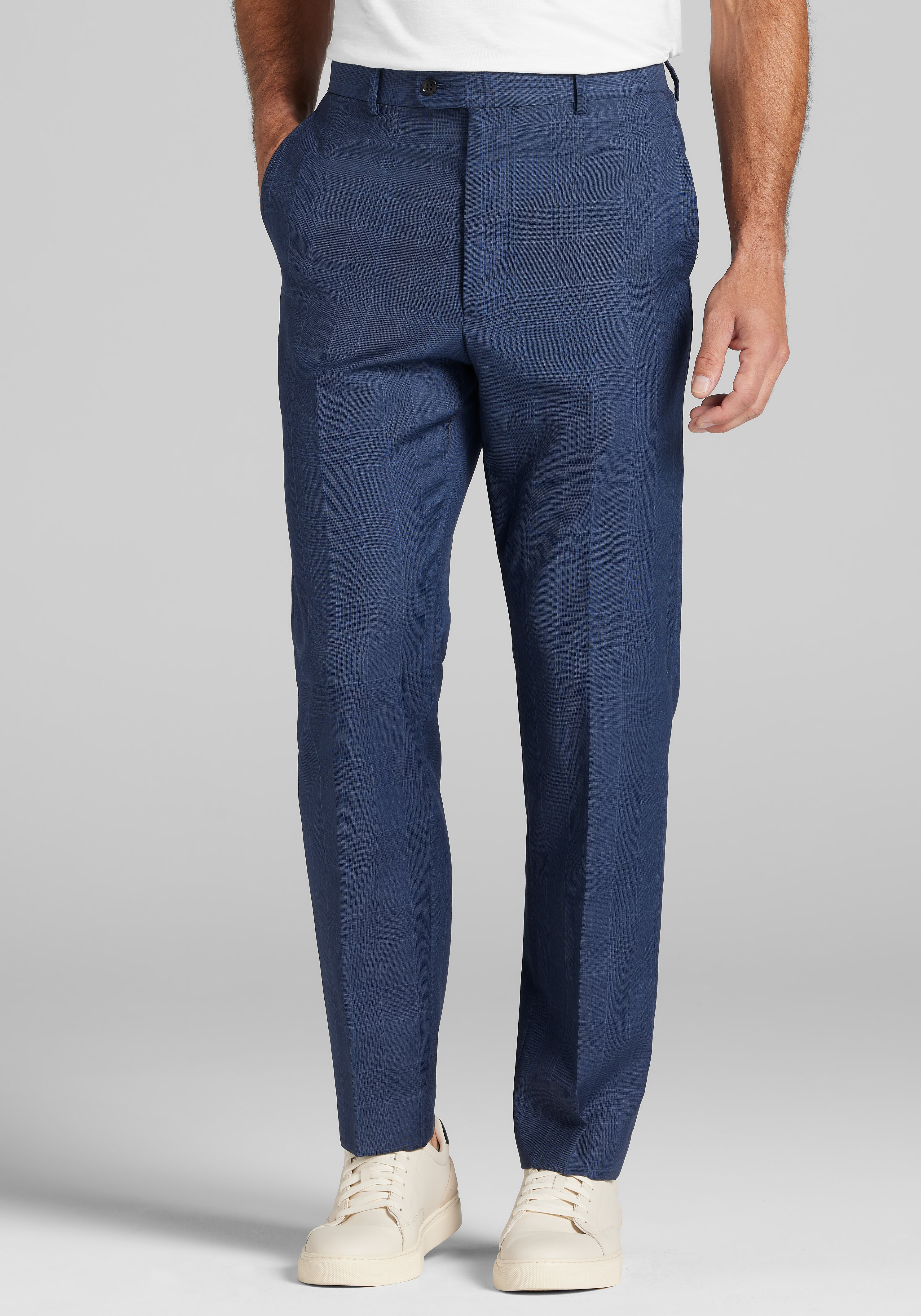 Reserve Collection Tailored Fit Glen Plaid Suit - Big & Tall