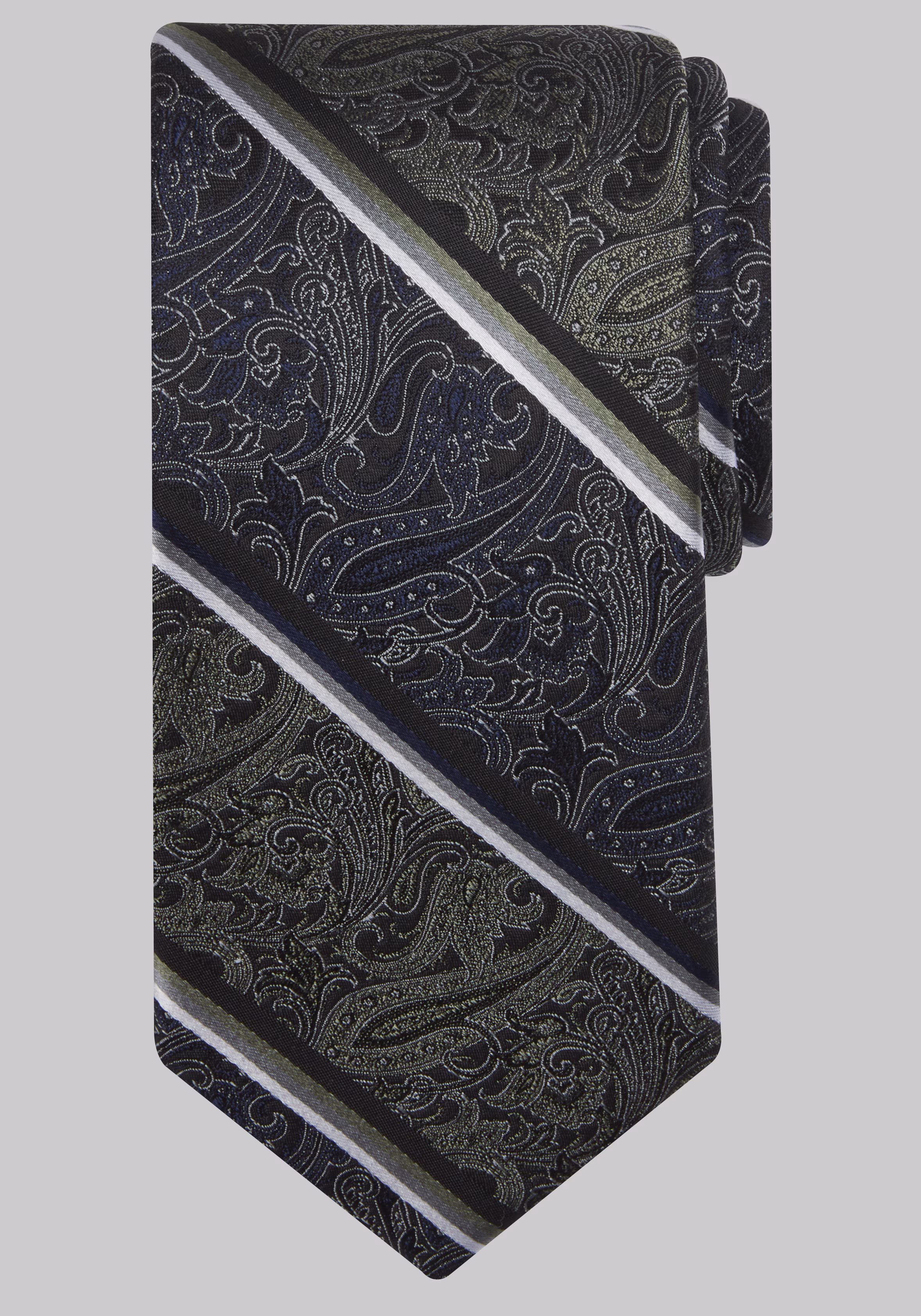 Reserve Collection Paisley Stripe Tie