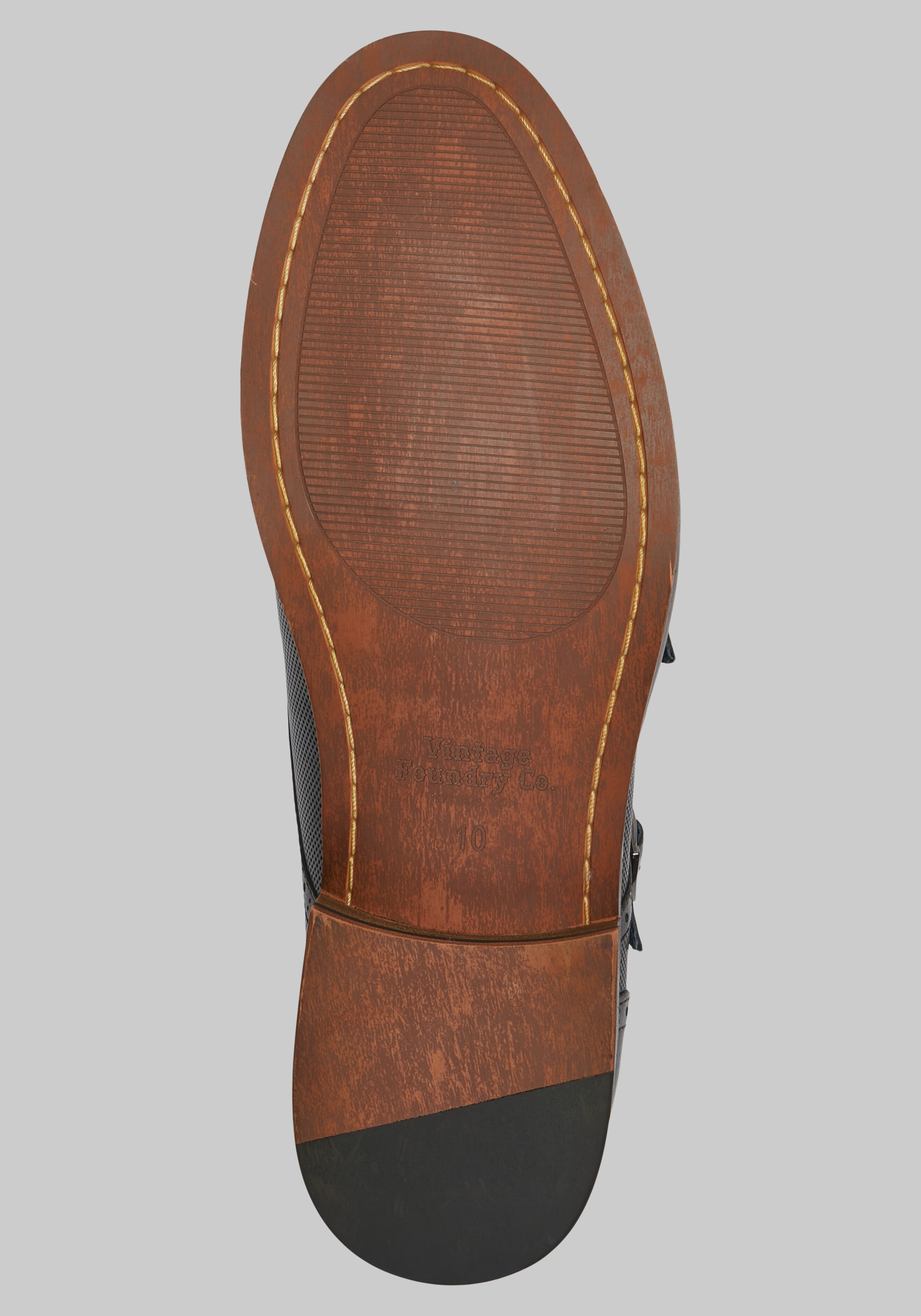 Vintage Foundry Morgan Monk Strap Medallion Cap Toe Dress Shoes