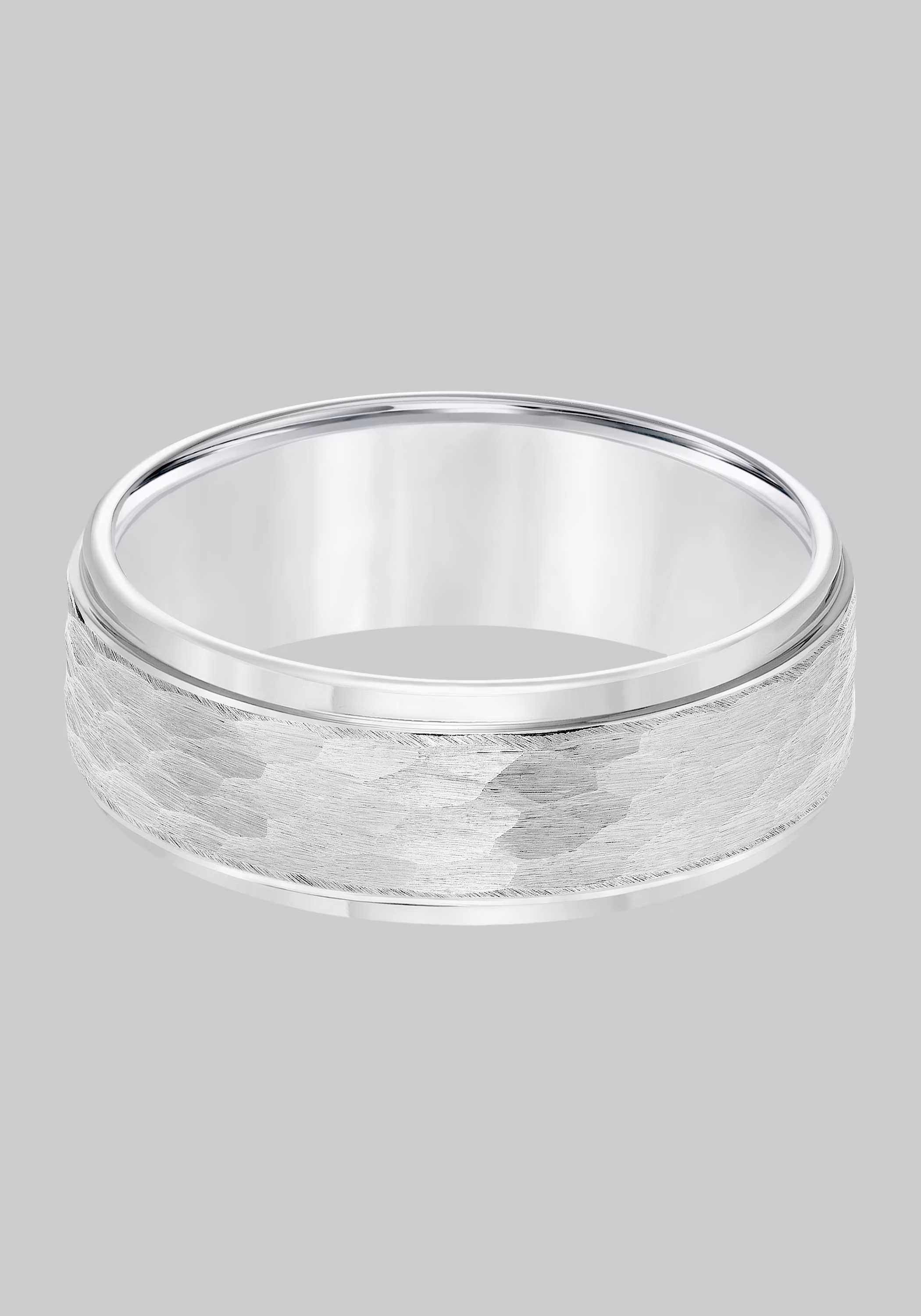 GTX 8mm Hammered Center Tungsten Carbide Band