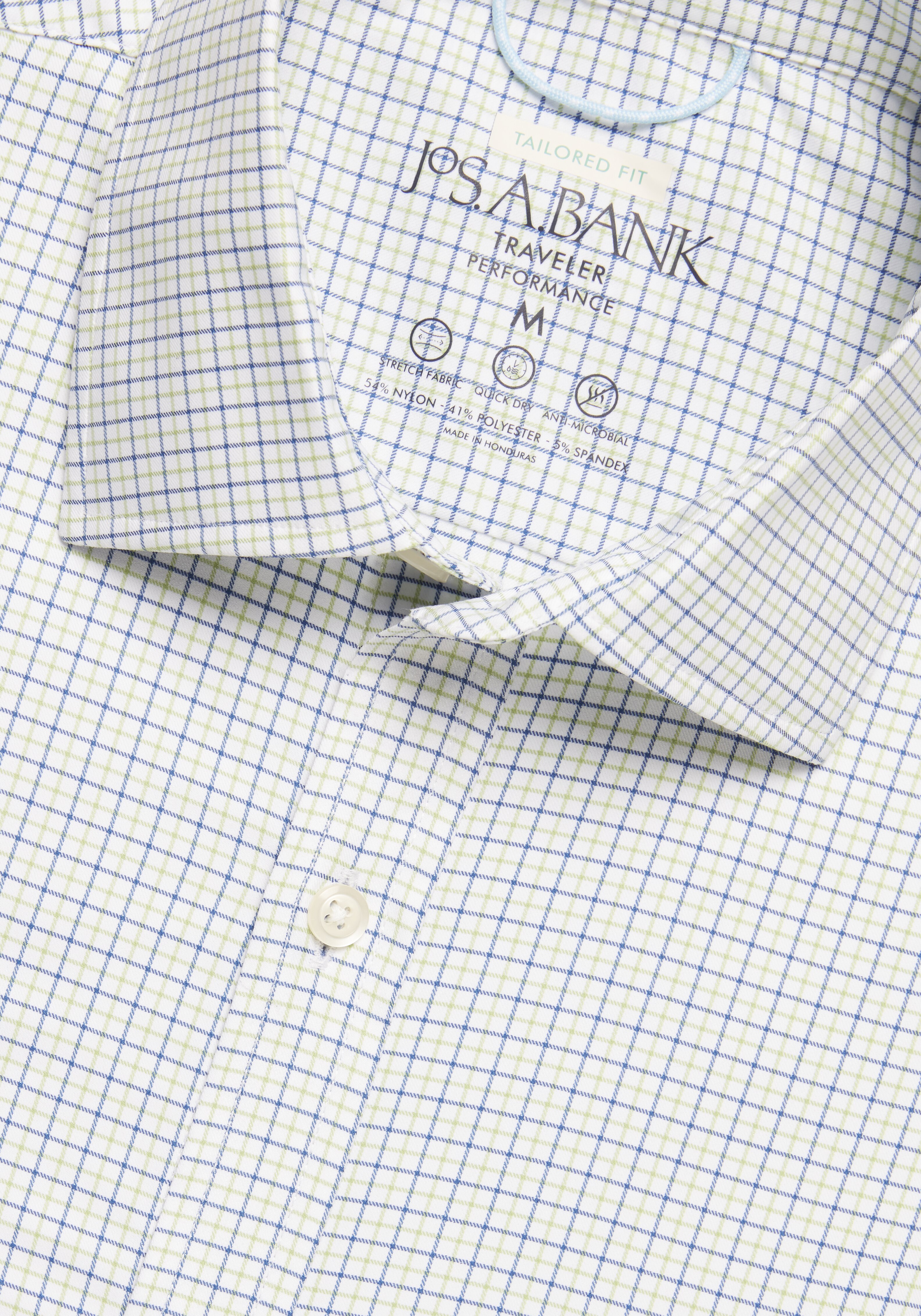 Traveler Performance Tailored Fit Check Short-Sleeve Sportshirt
