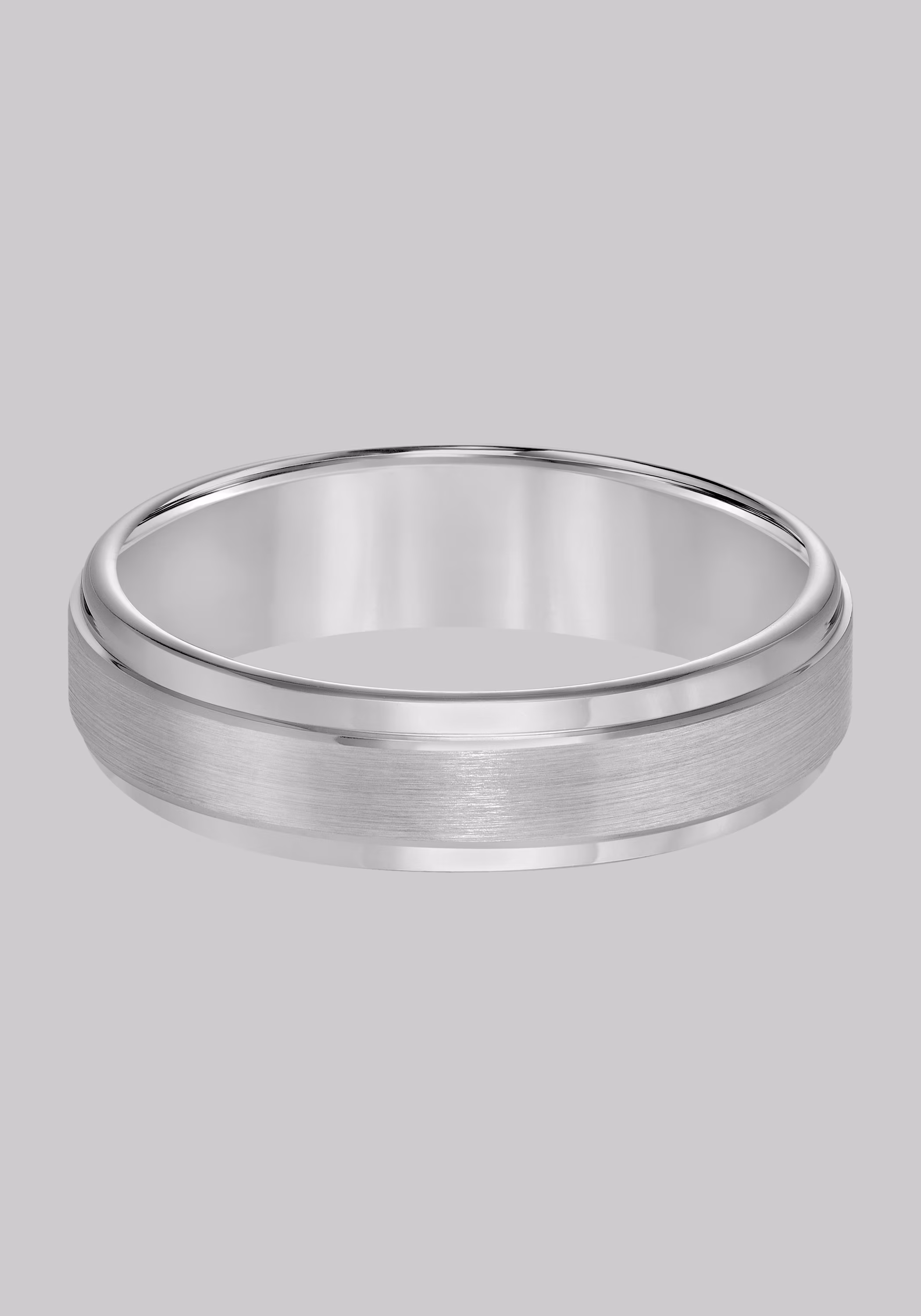 GTX 6mm Step Edge Satin Finish Center Tungsten Carbide Band