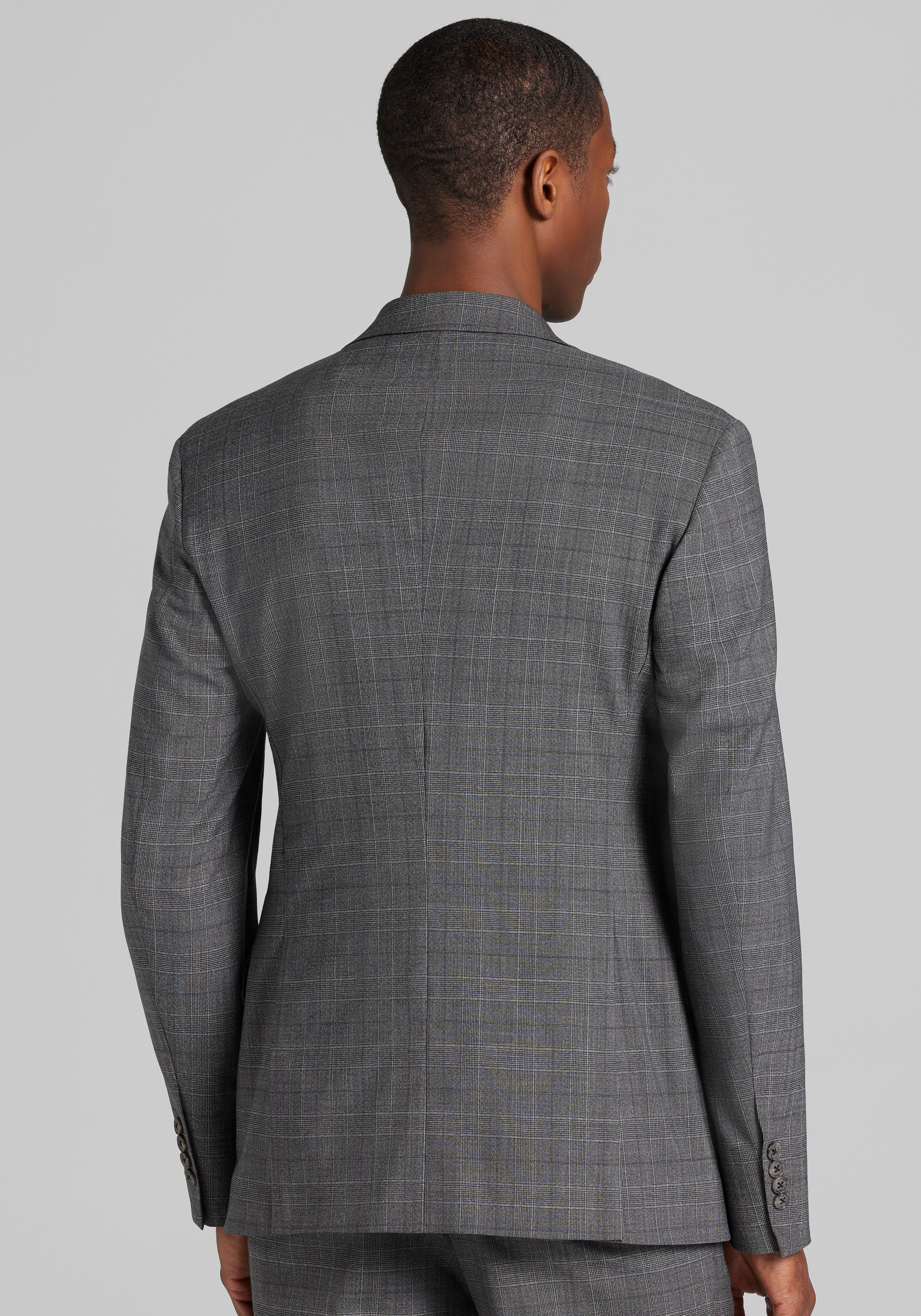 Reserve Collection Tailored Fit Plaid Suit