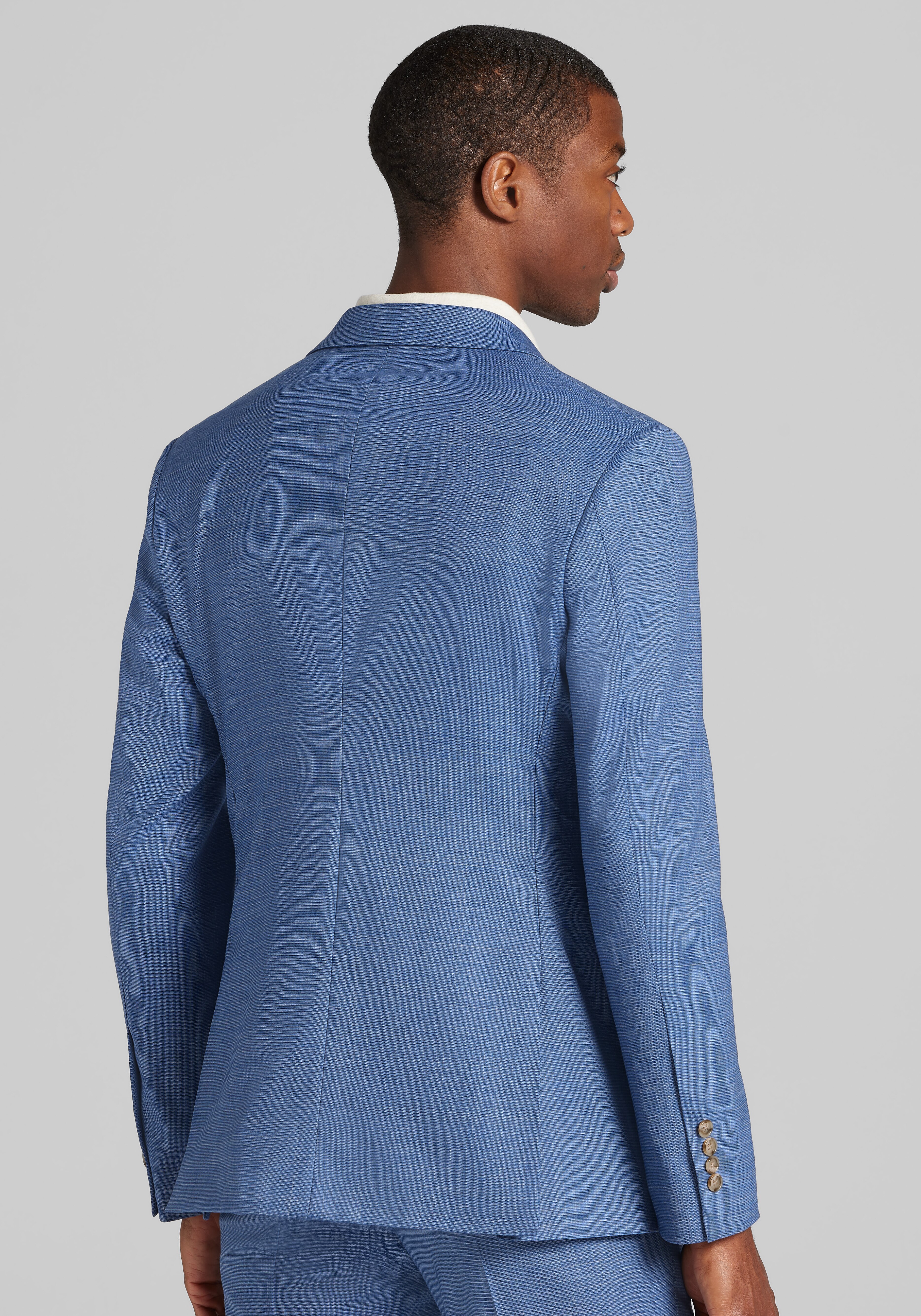 Jos. A. Bank Slim Fit Wool Blend Crosshatch Suit