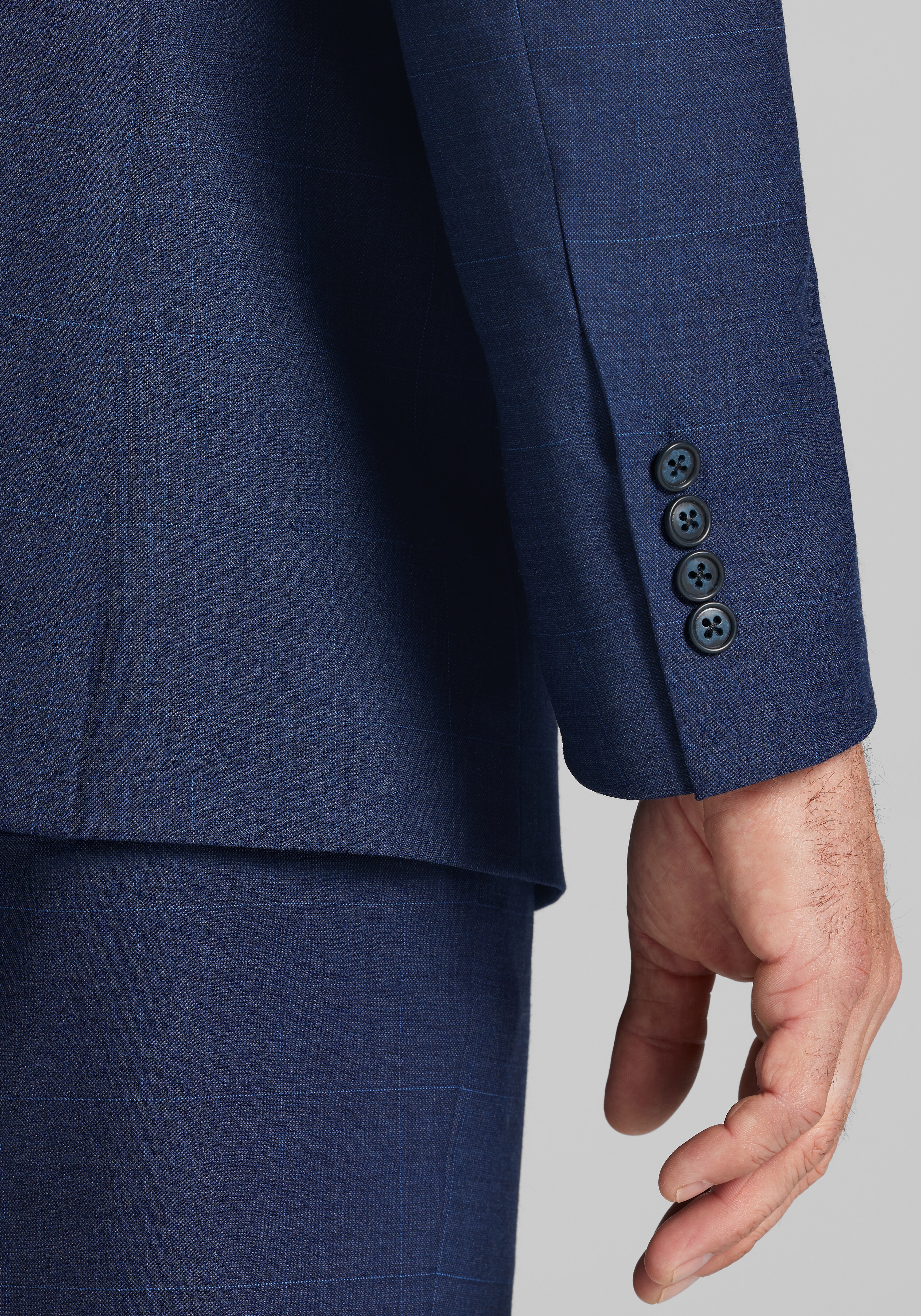 Jos. A. Bank Tailored Fit Wool Blend Plaid Suit Separates Jacket