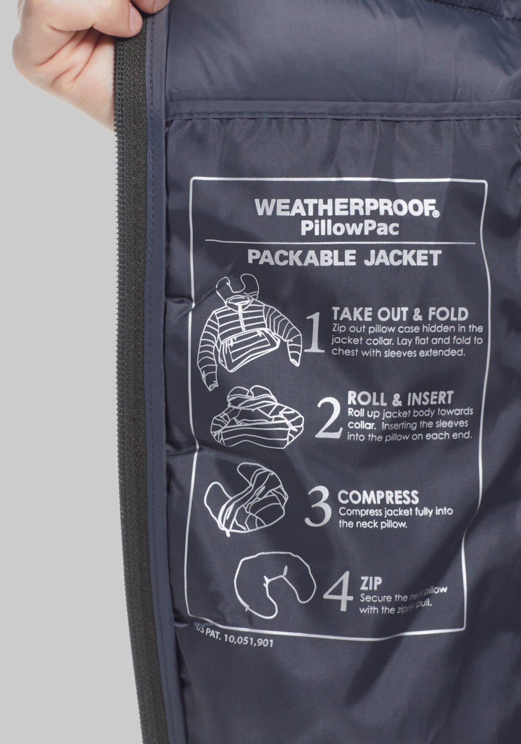 Weatherproof Modern Fit Pillow Pac Puffer Jacket