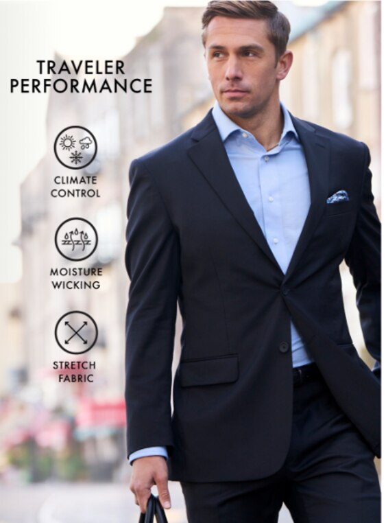 Traveler Performance Collection Tailored Fit Suit Separates Pants