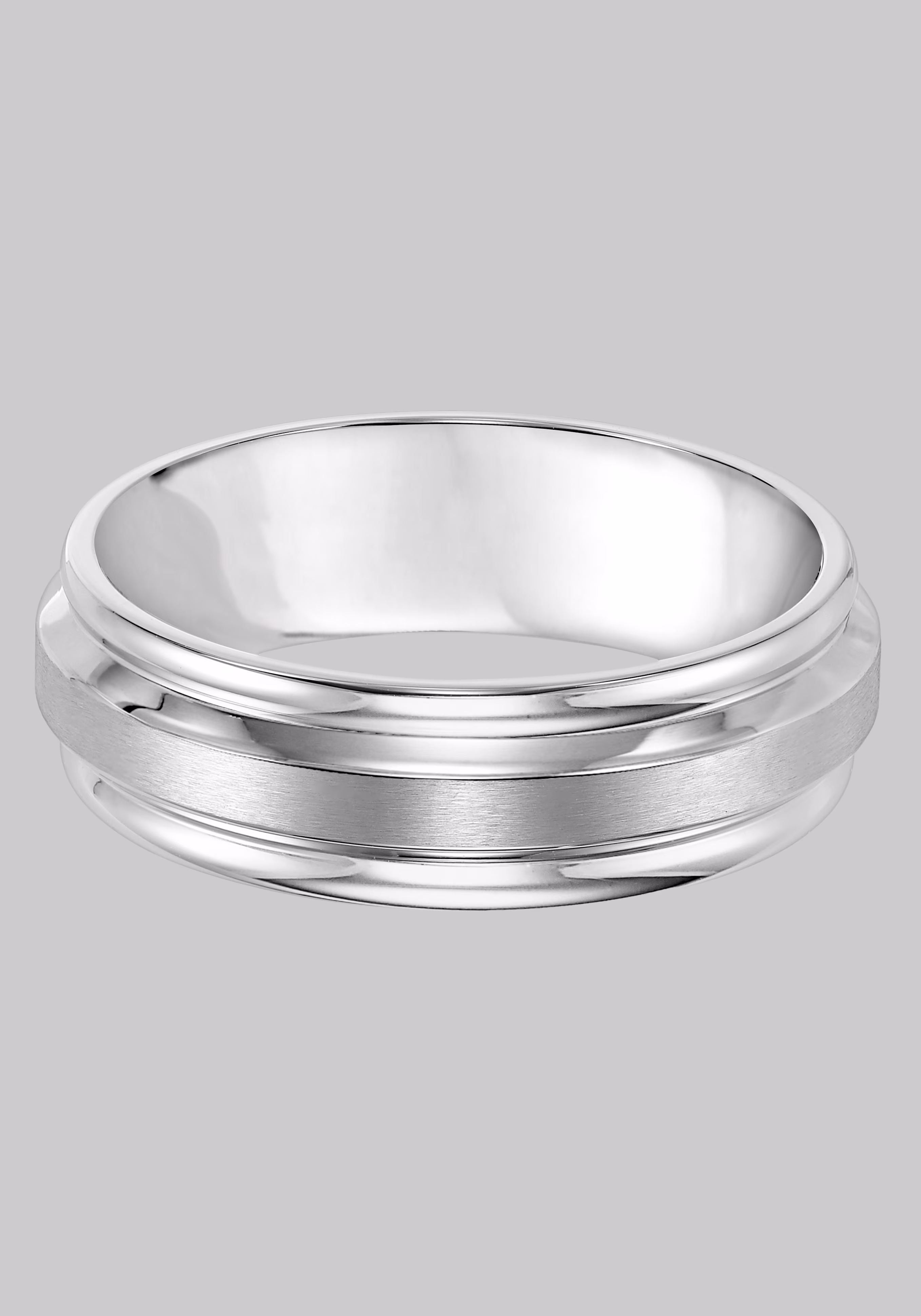 GTX 7mm Round Edge Beveled Center Stainless Steel Band