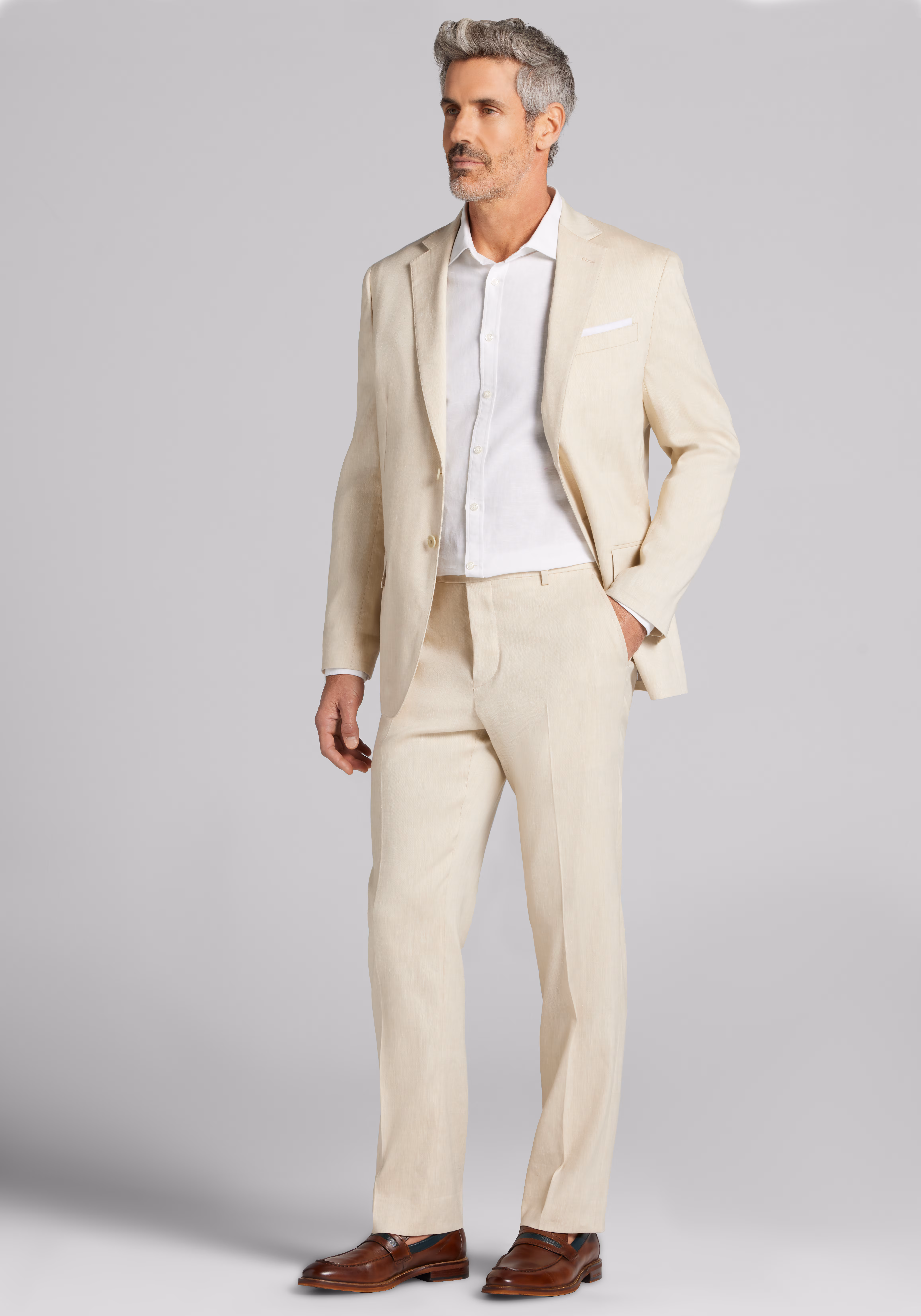 Jos. A. Bank Tailored Fit Linen Blend Suit