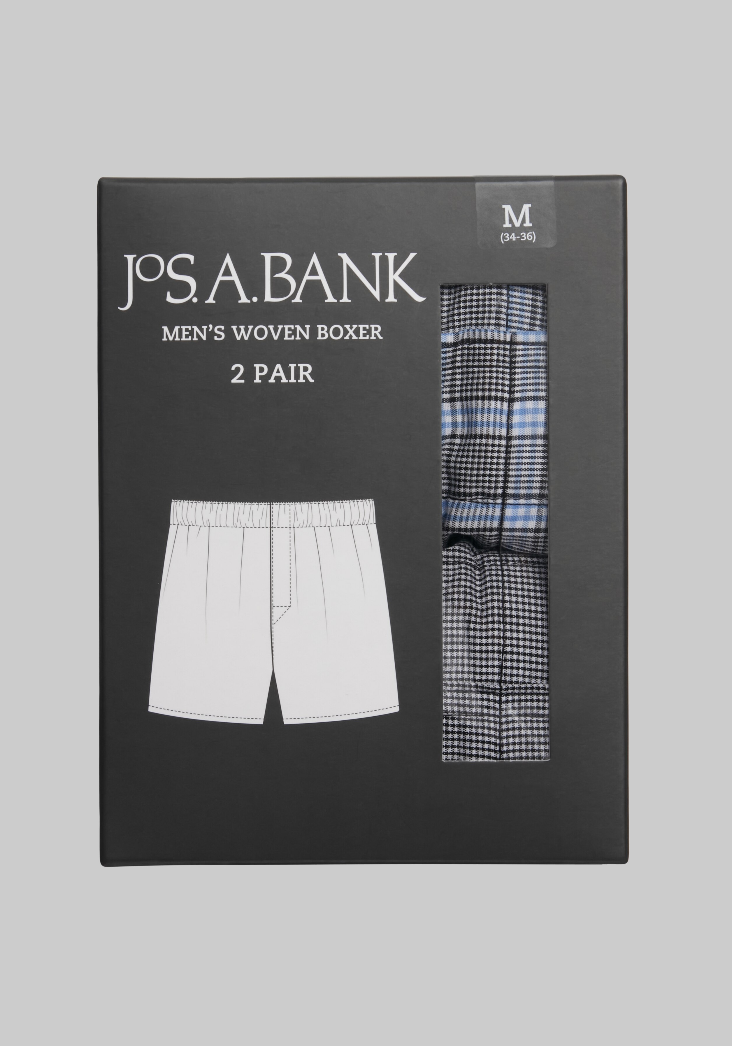 Jos. A. Bank Plaid Woven Boxers, 2-Pack