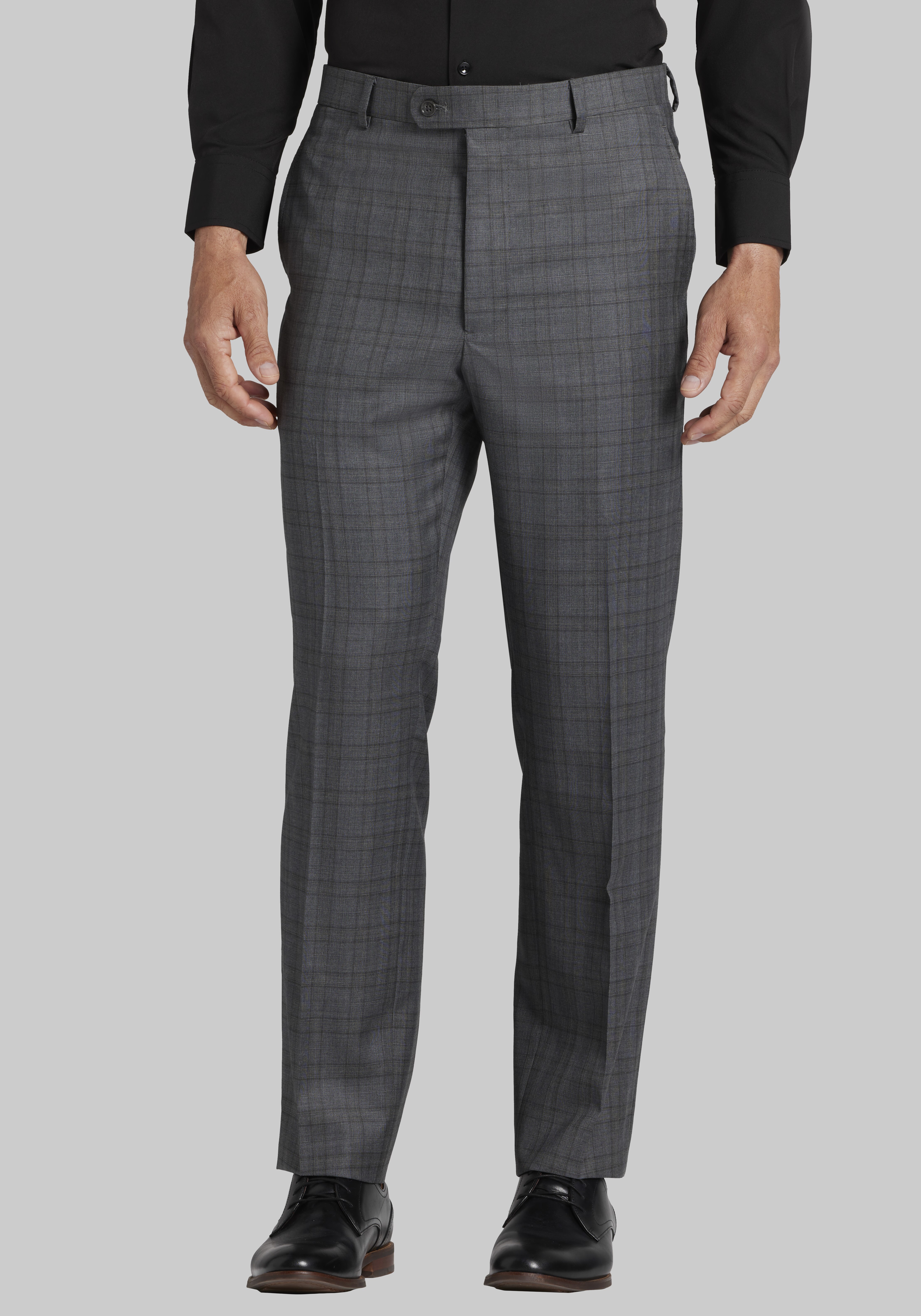 Reserve Collection Tailored Fit Plaid Suit - Big & Tall