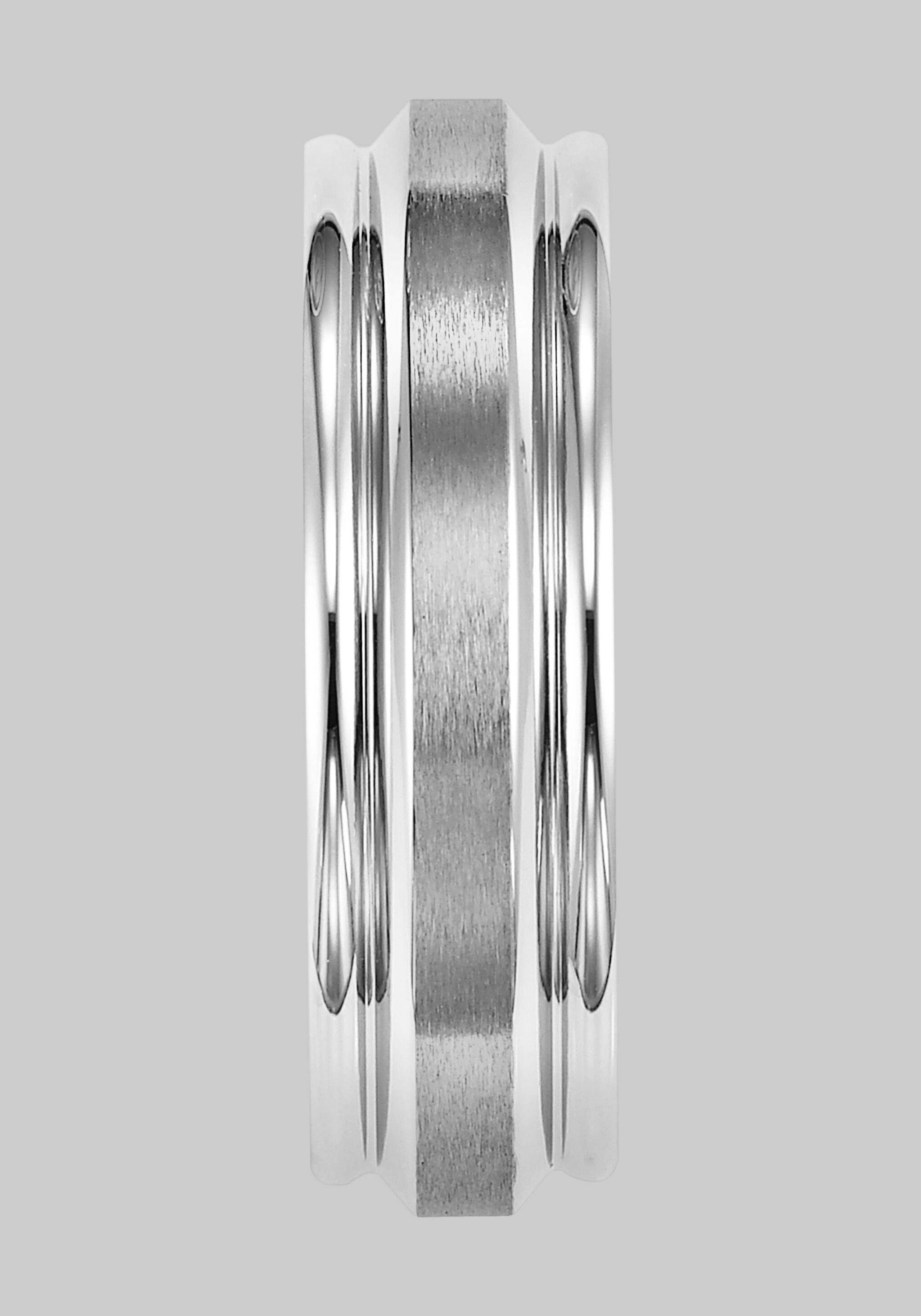 GTX 7mm Round Edge Beveled Center Stainless Steel Band