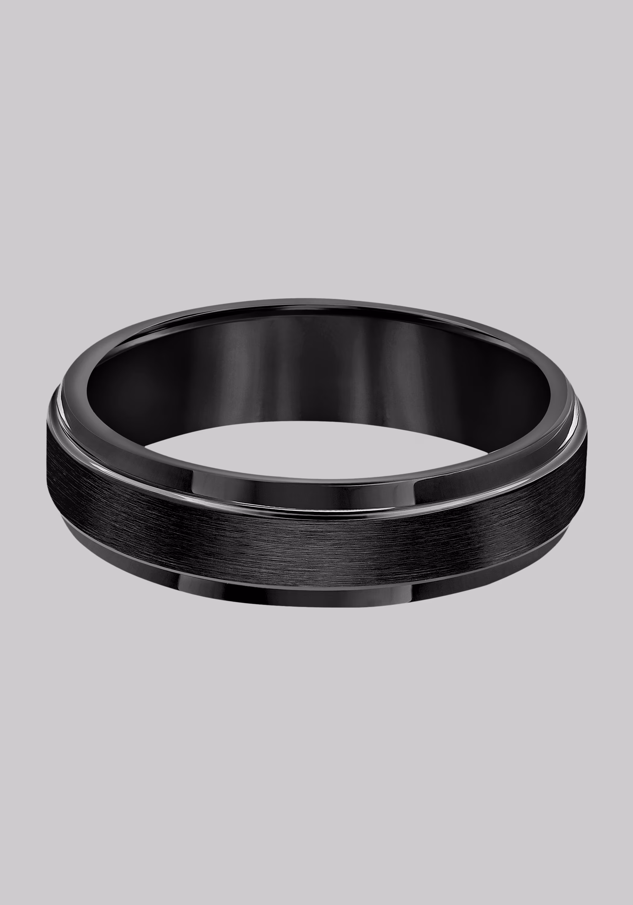 GTX 6mm Step Edge Satin Finish Center Tungsten Carbide Band