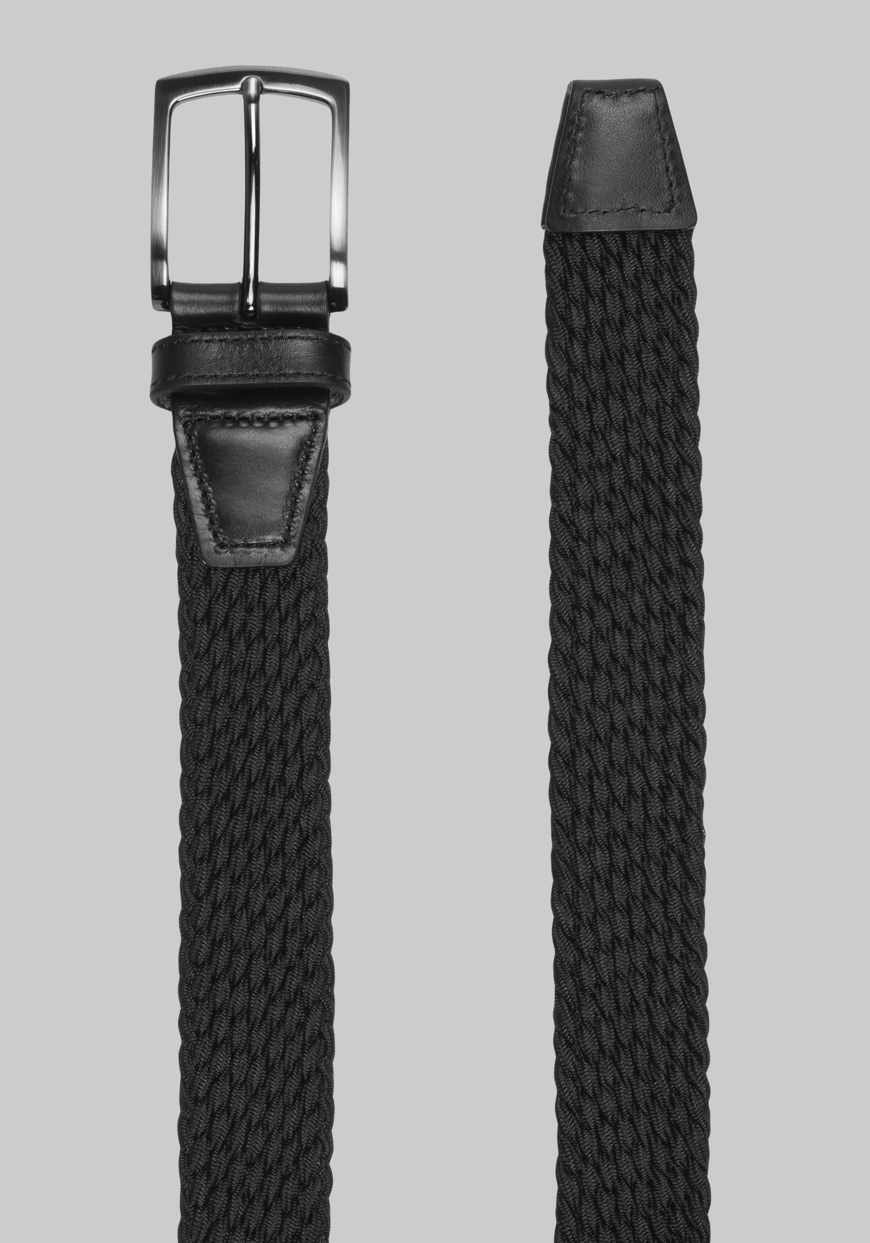 Johnston & Murphy Woven Stretch Knit Belt - Long