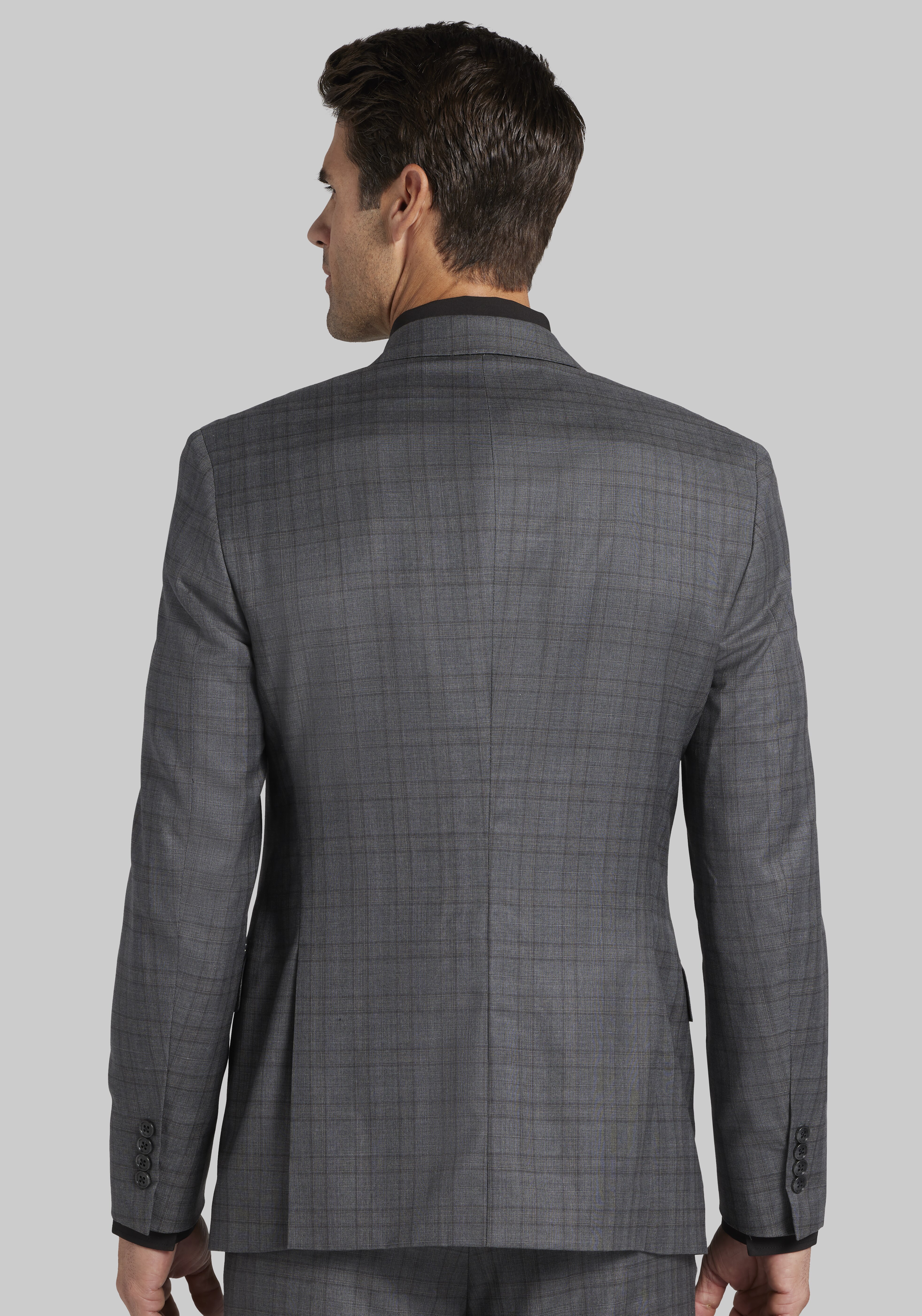 Reserve Collection Tailored Fit Plaid Suit