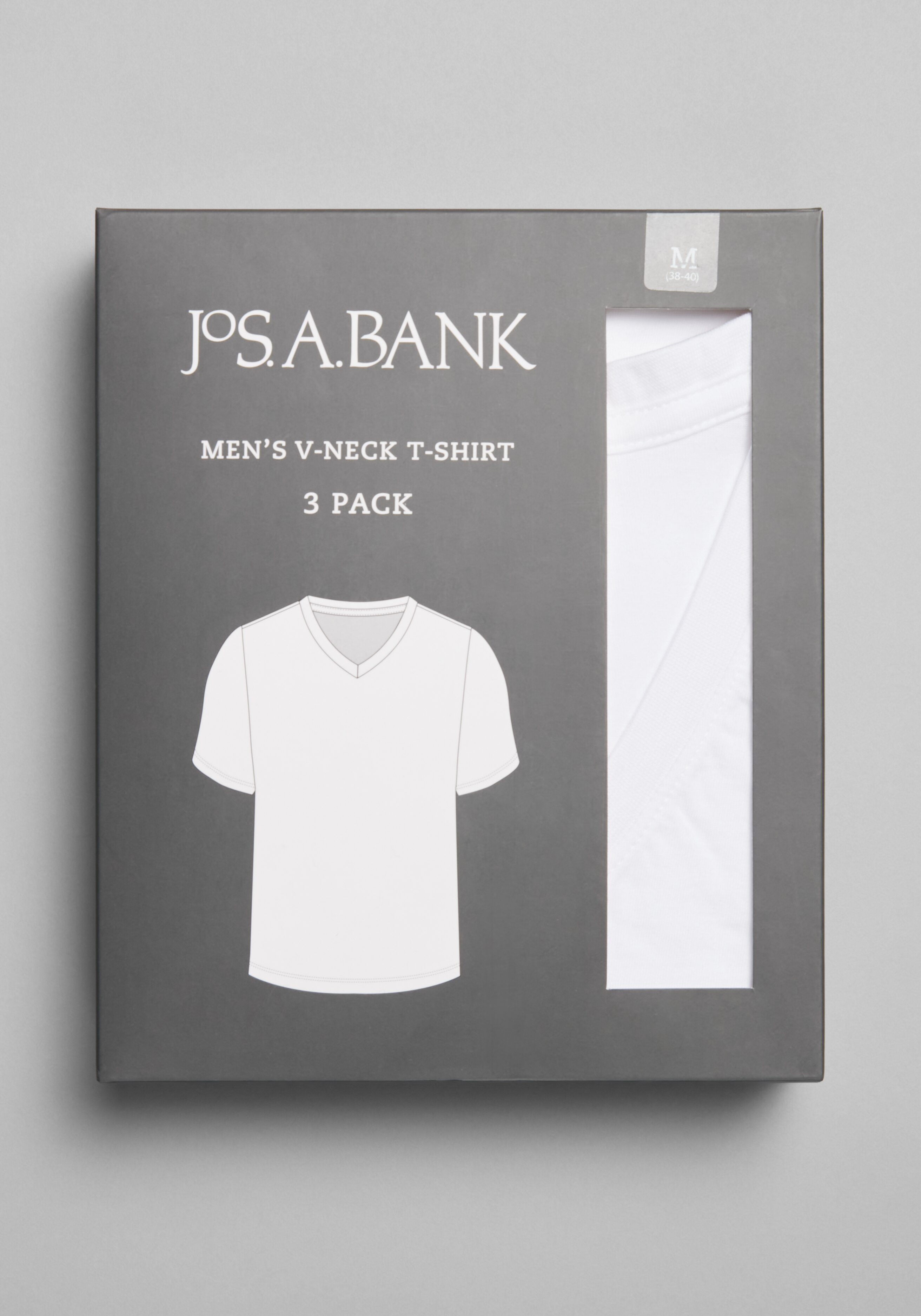 Jos. A. Bank V-Neck Tees, 3-Pack - Big & Tall