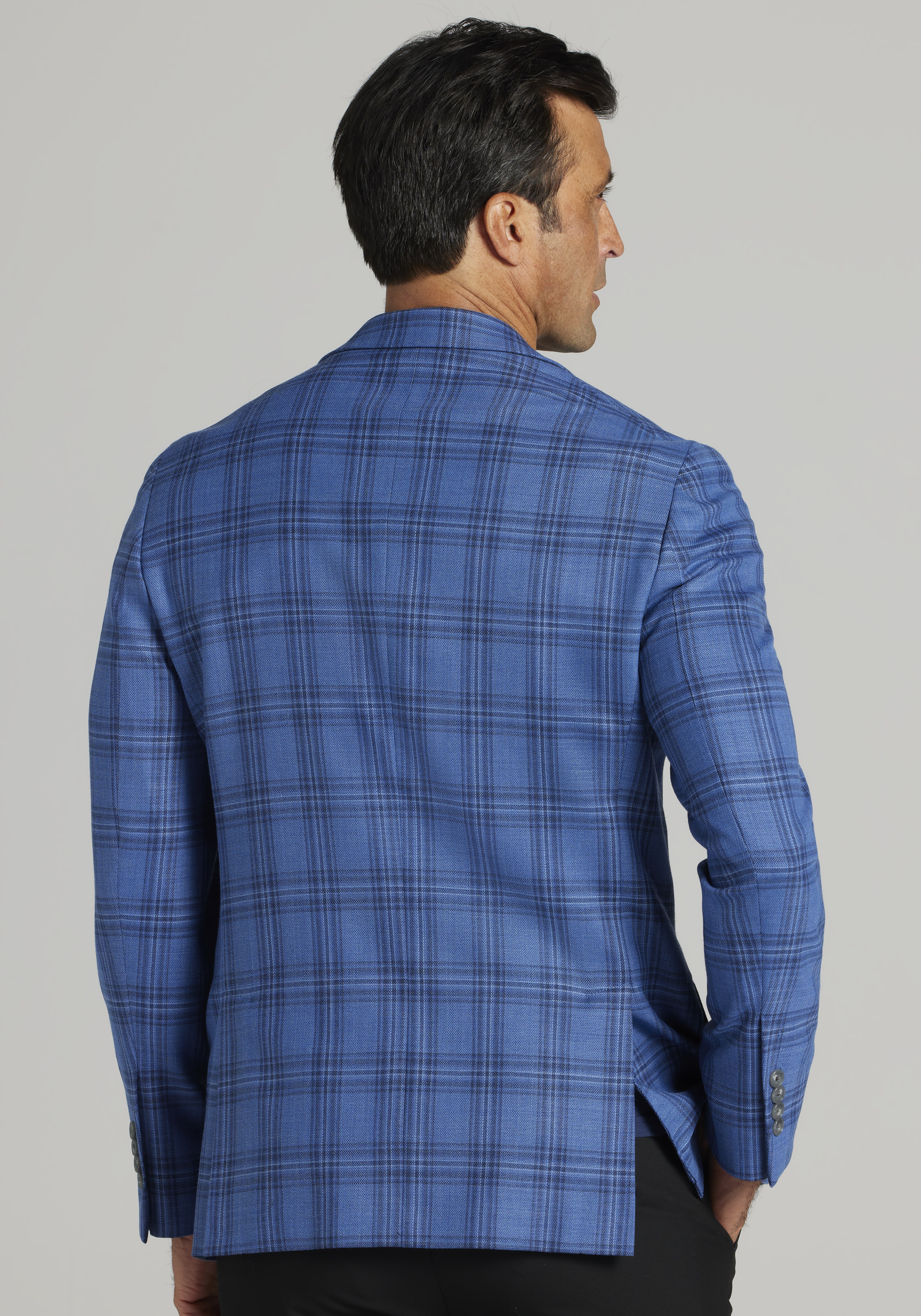 Jos. A. Bank Tailored Fit Plaid Comfort Stretch Sportcoat - Big & Tall