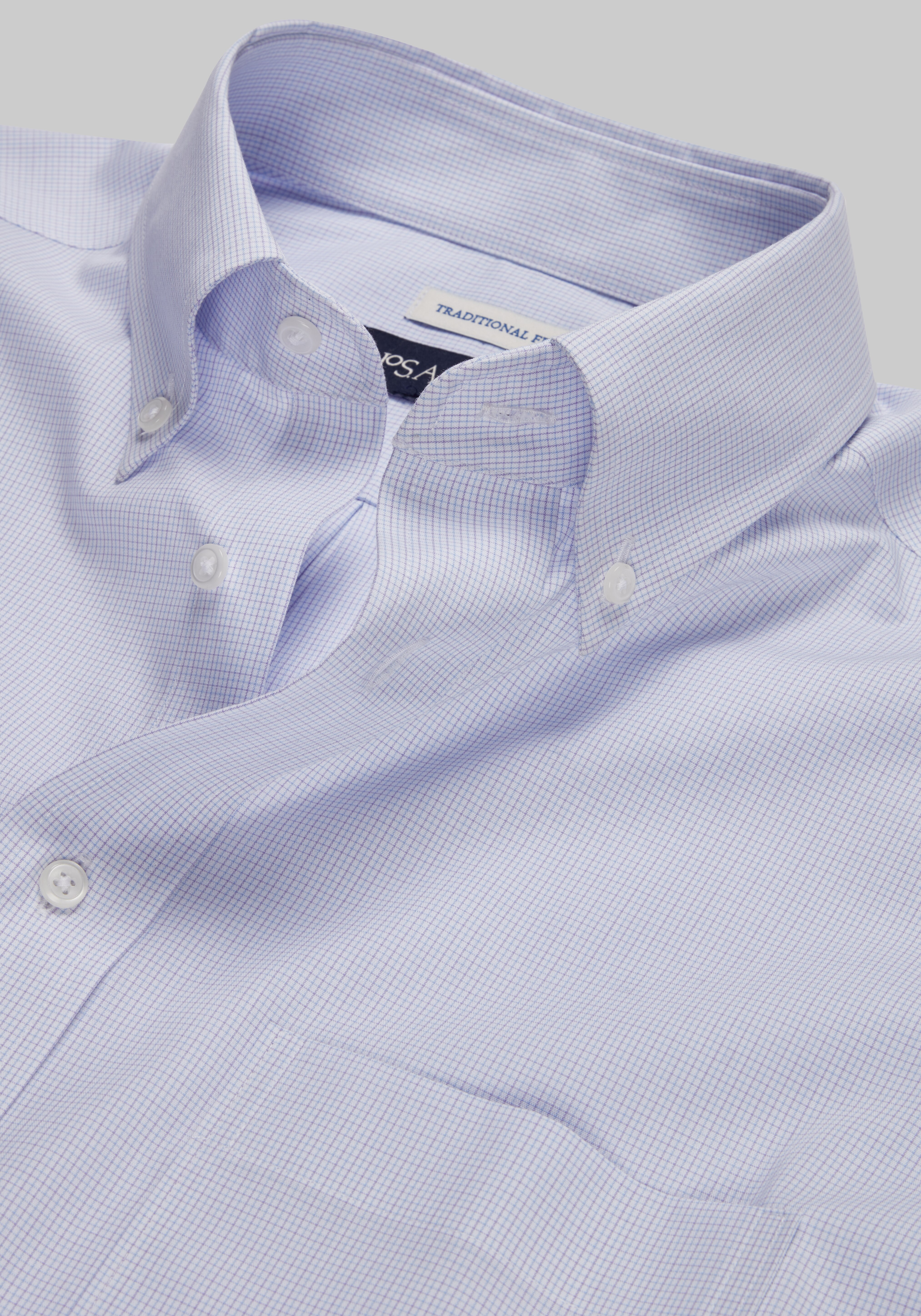 Jos. A. Bank Traditional Fit Check Dress Shirt - Big & Tall