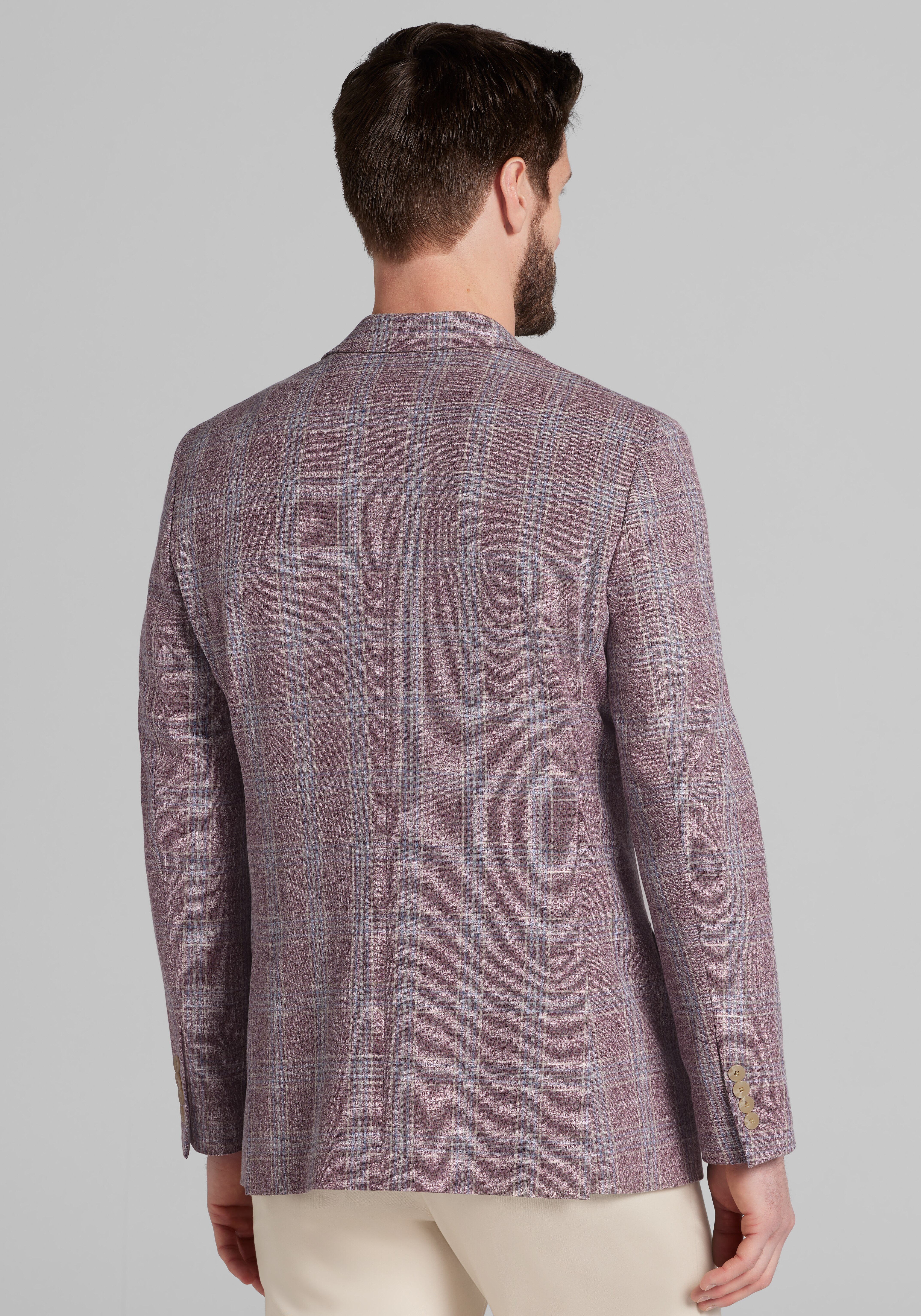 Jos. A. Bank Slim Fit Plaid Comfort Stretch Sportcoat