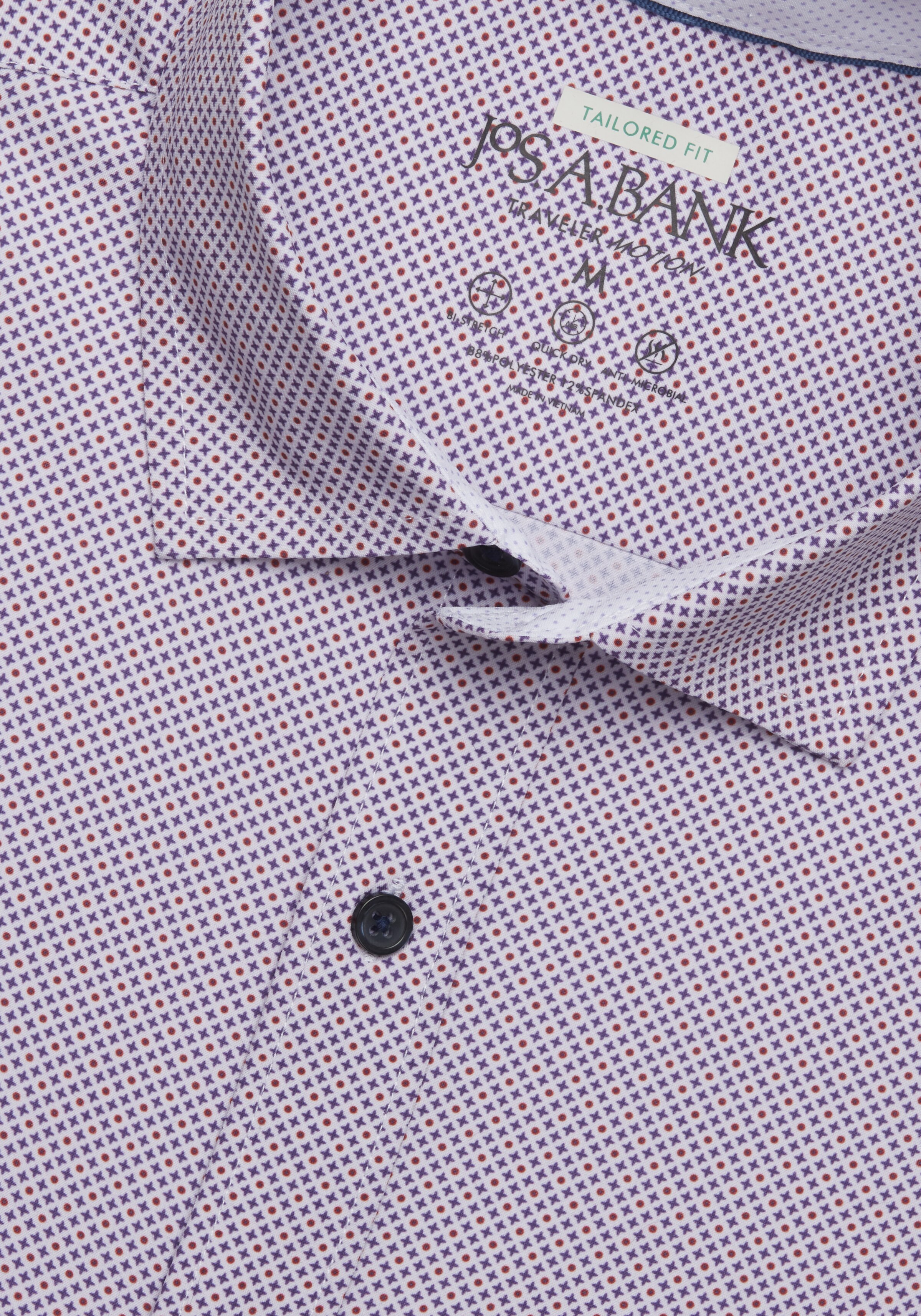 Traveler Collection Tailored Fit Micro Dot 4-Way Stretch Sportshirt - Big & Tall