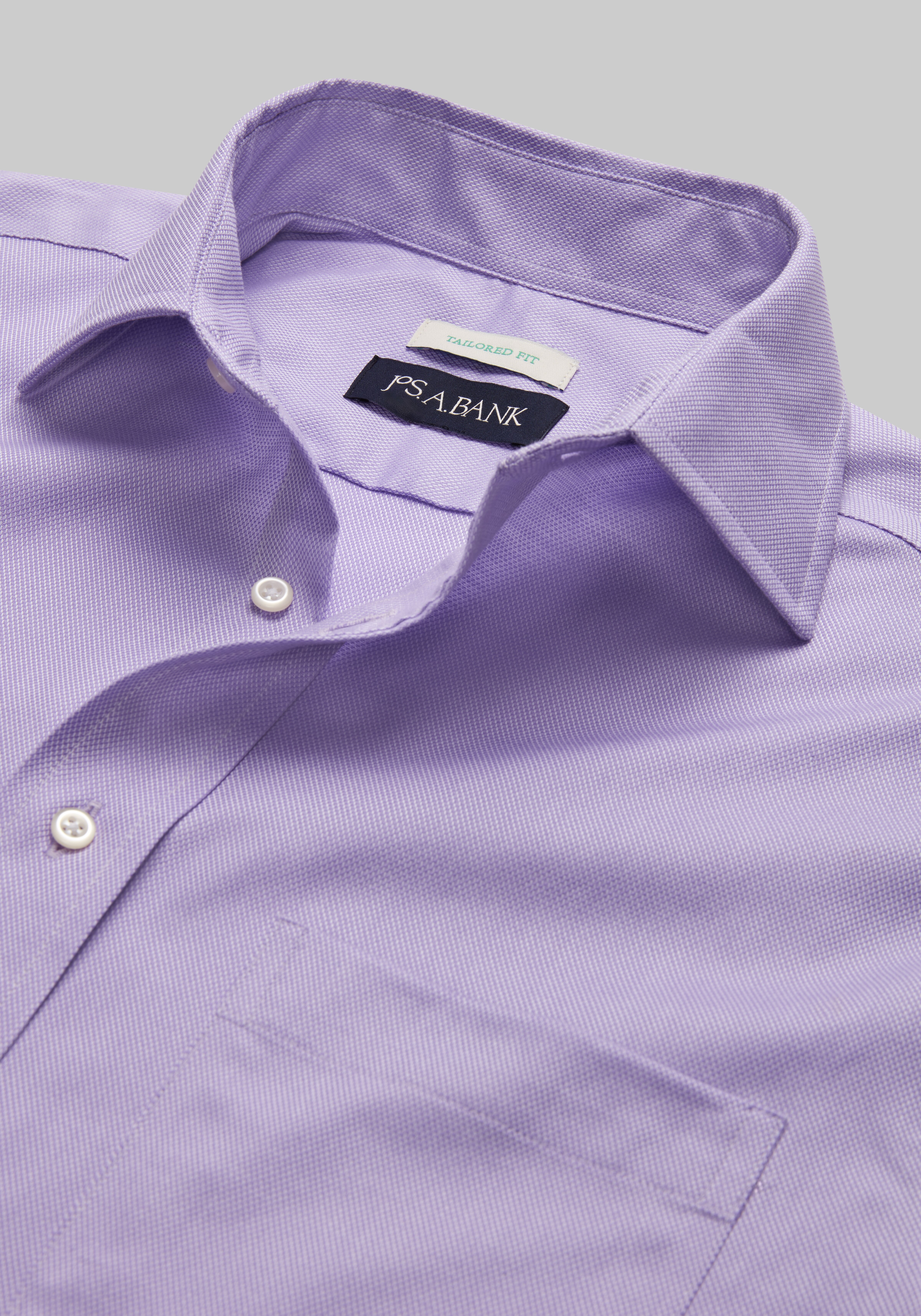 Jos. A. Bank Tailored Fit Spread Collar Oxford Solid Dress Shirt